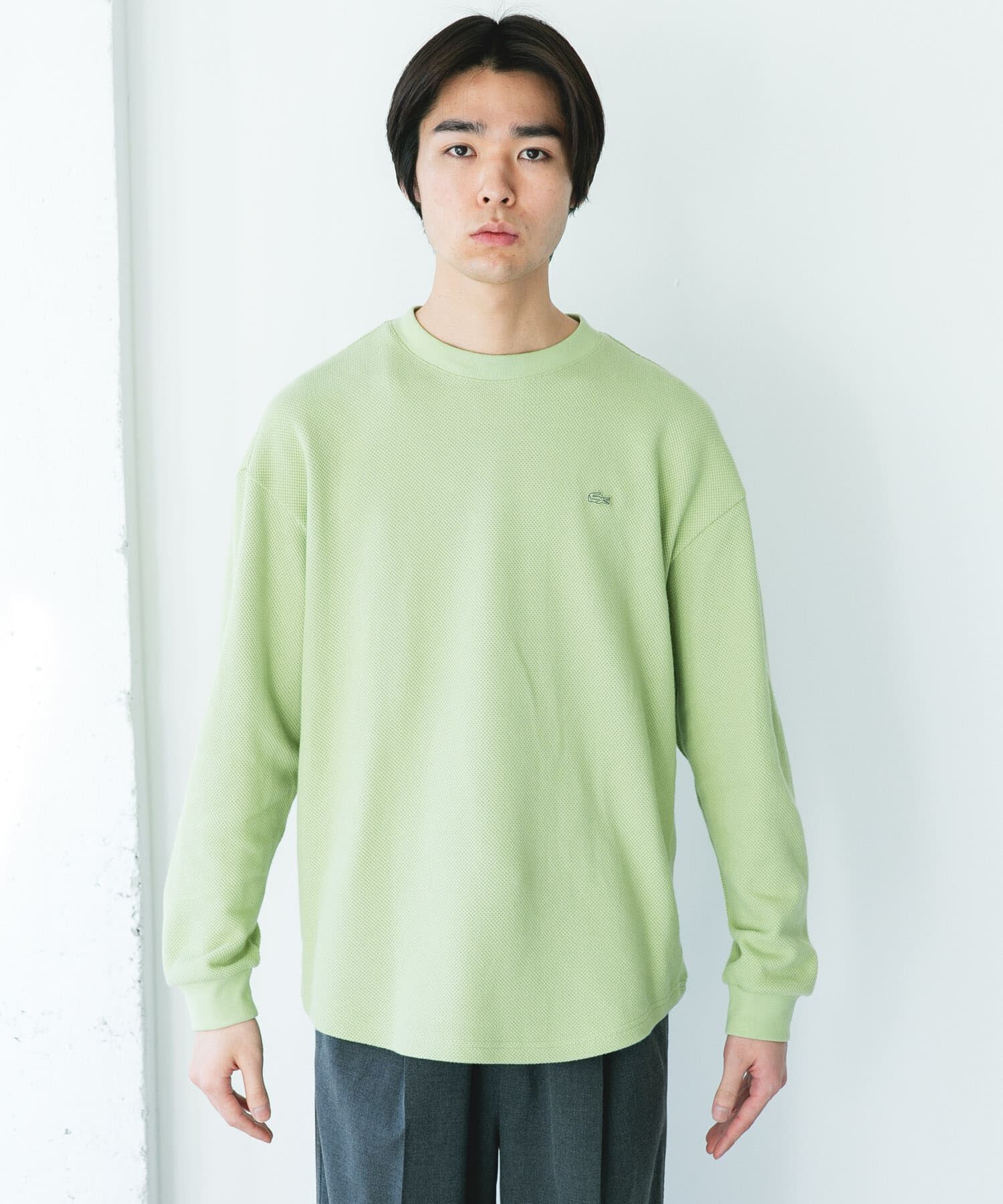 URBAN RESEARCH DOORS「『別注』LACOSTE&times;DOORS　THICK PIQUE ROUND LONG-SLEEVE」|Tシャツ・カットソー|