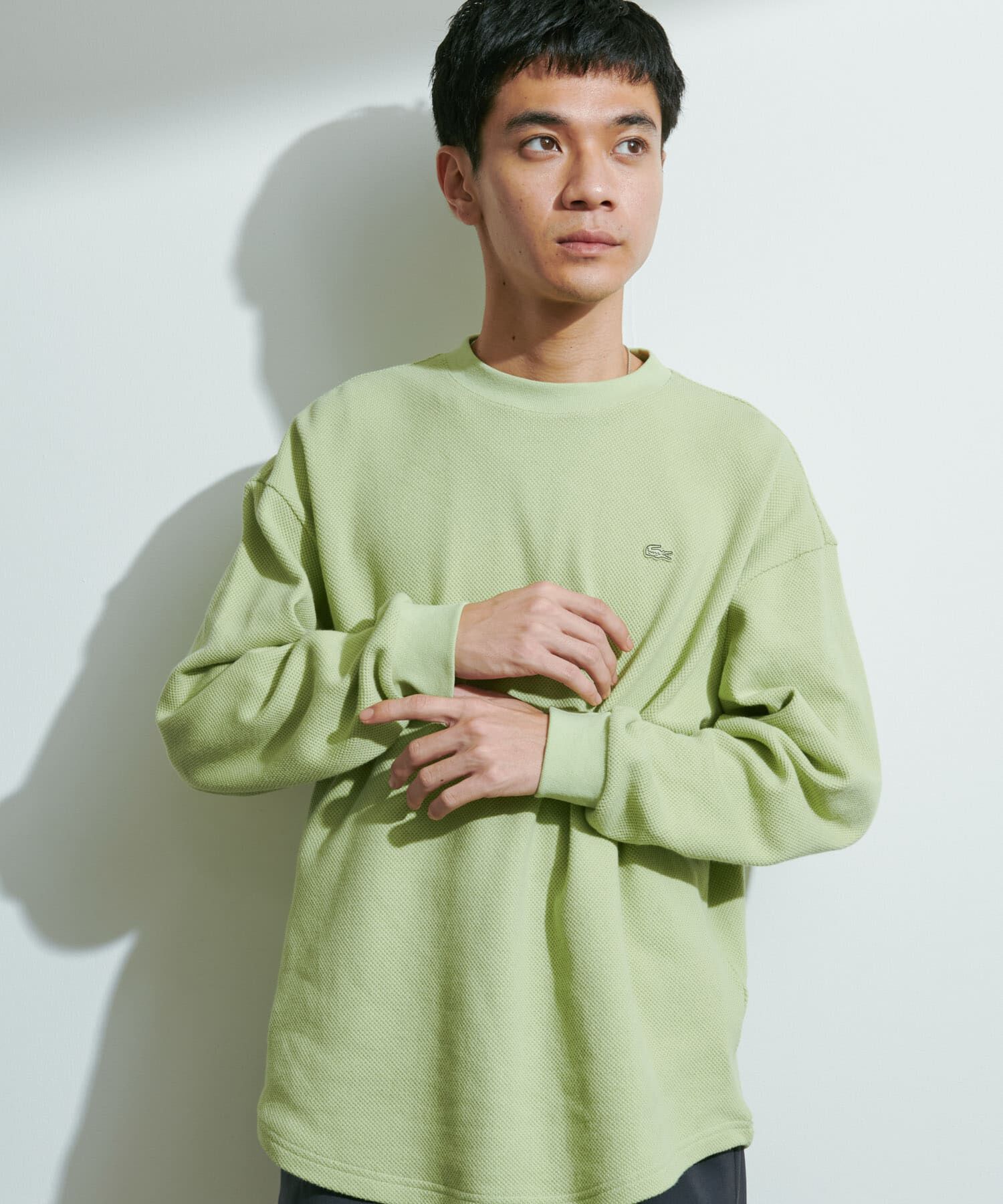 URBAN RESEARCH DOORS「『別注』LACOSTE&times;DOORS　THICK PIQUE ROUND LONG-SLEEVE」|Tシャツ・カットソー|