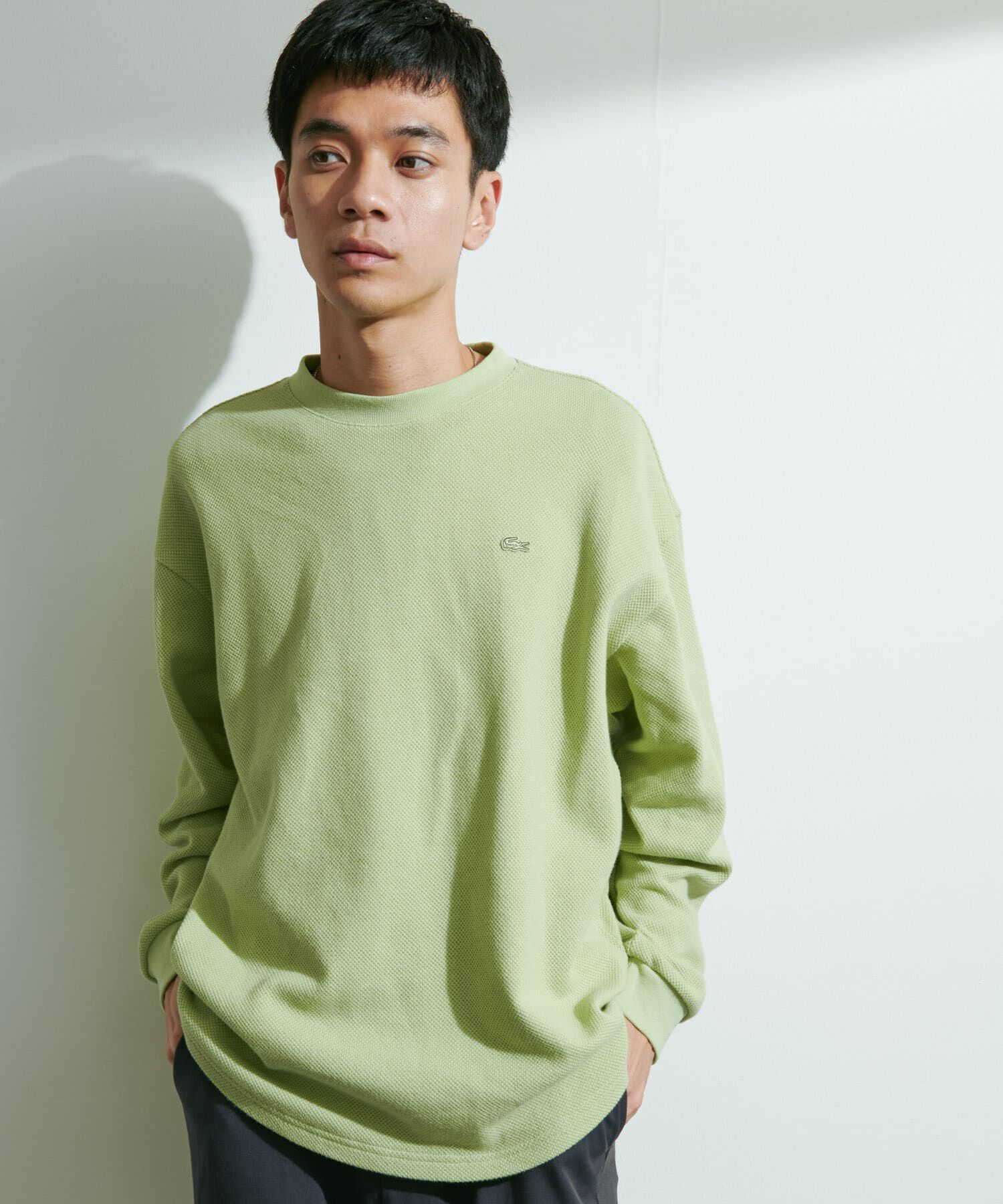 URBAN RESEARCH DOORS「『別注』LACOSTE&times;DOORS　THICK PIQUE ROUND LONG-SLEEVE」|Tシャツ・カットソー|