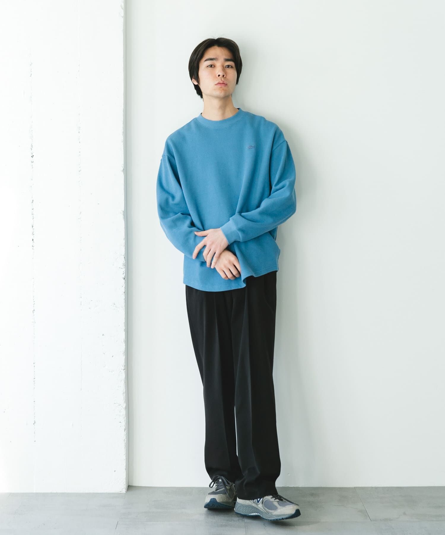 URBAN RESEARCH DOORS「『別注』LACOSTE&times;DOORS　THICK PIQUE ROUND LONG-SLEEVE」|Tシャツ・カットソー|