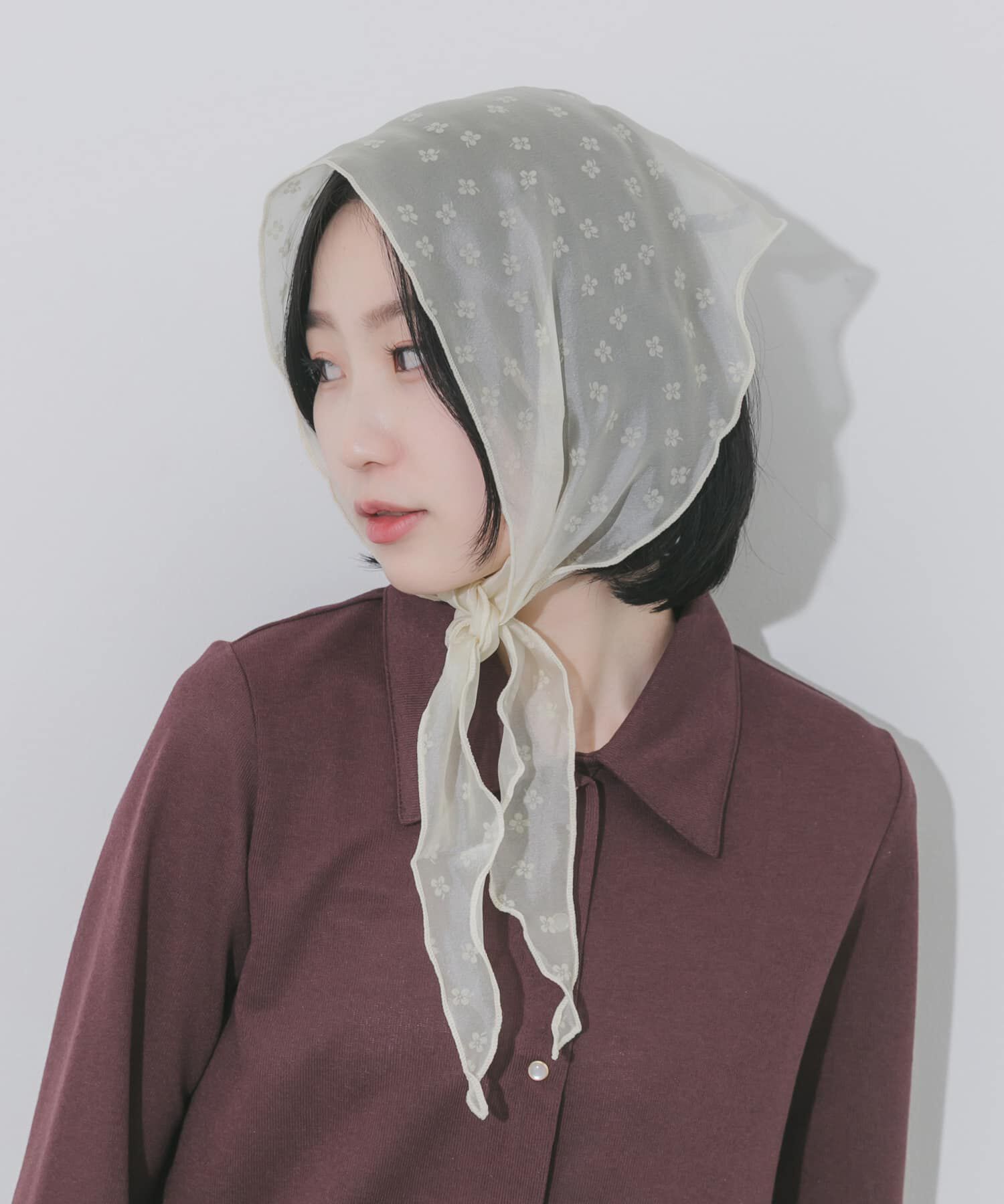 SMELLY「フラワーサンカクスカーフ」|バンダナ・スカーフ|