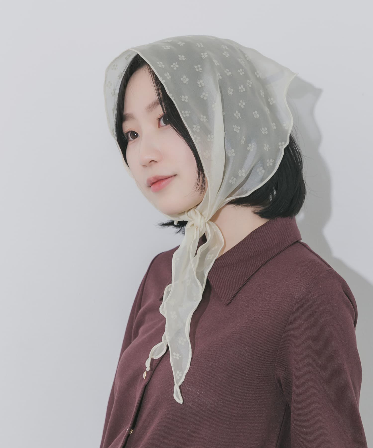 SMELLY「フラワーサンカクスカーフ」|バンダナ・スカーフ|