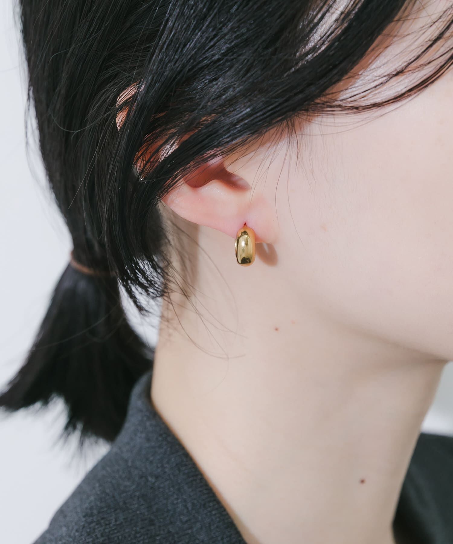 SMELLY「ステンレスプックリミニフープピアス」|ピアス|