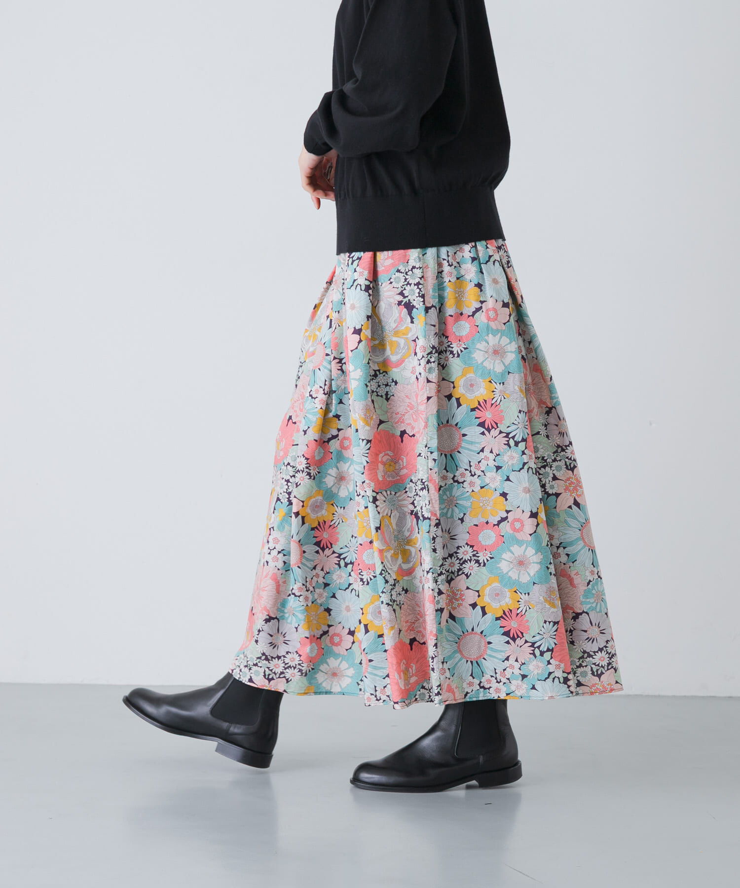 かぐれ「リバティプリントスカート」|スカート|