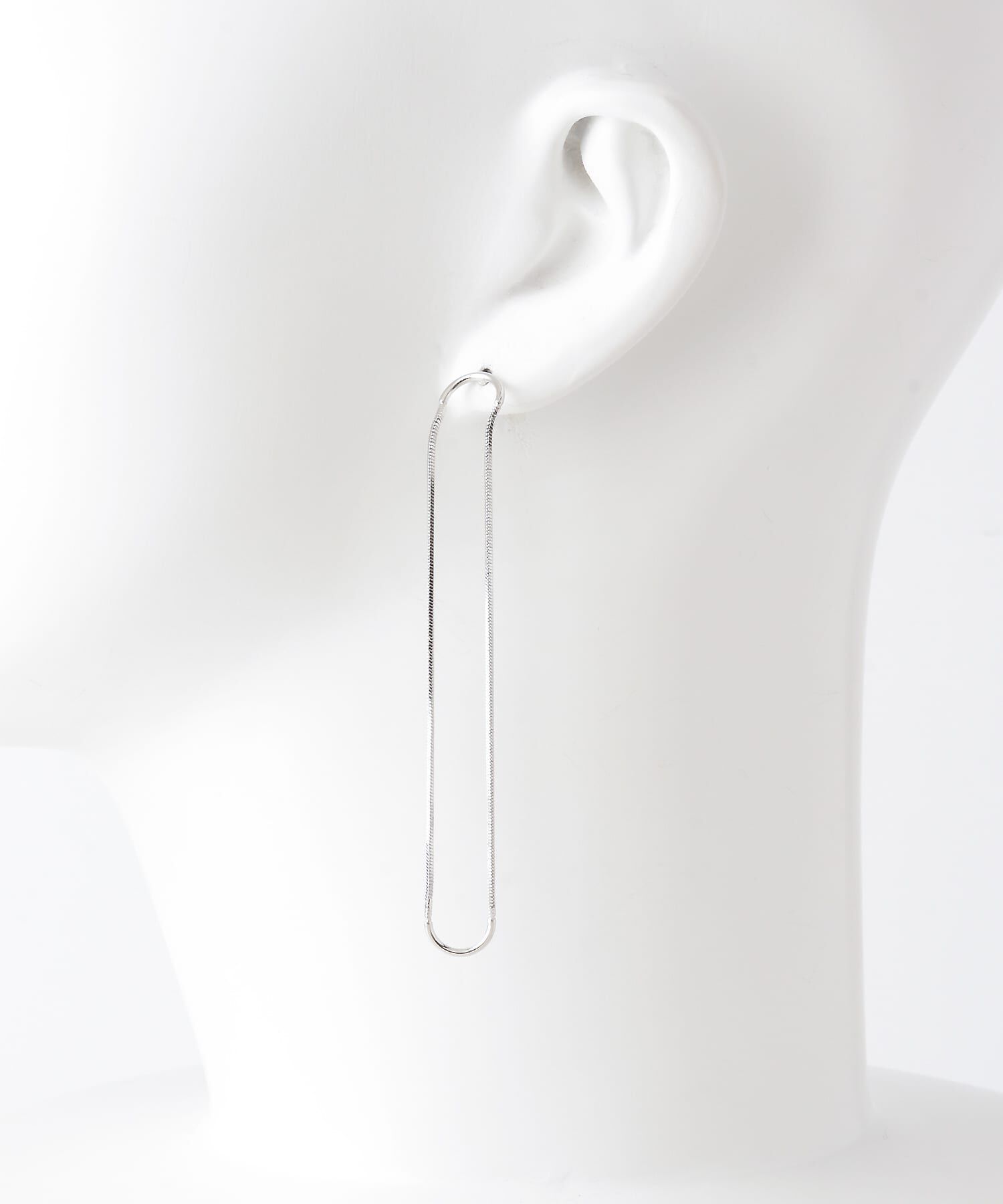  「ロングオーバルチェーンピアス」|ピアス|
