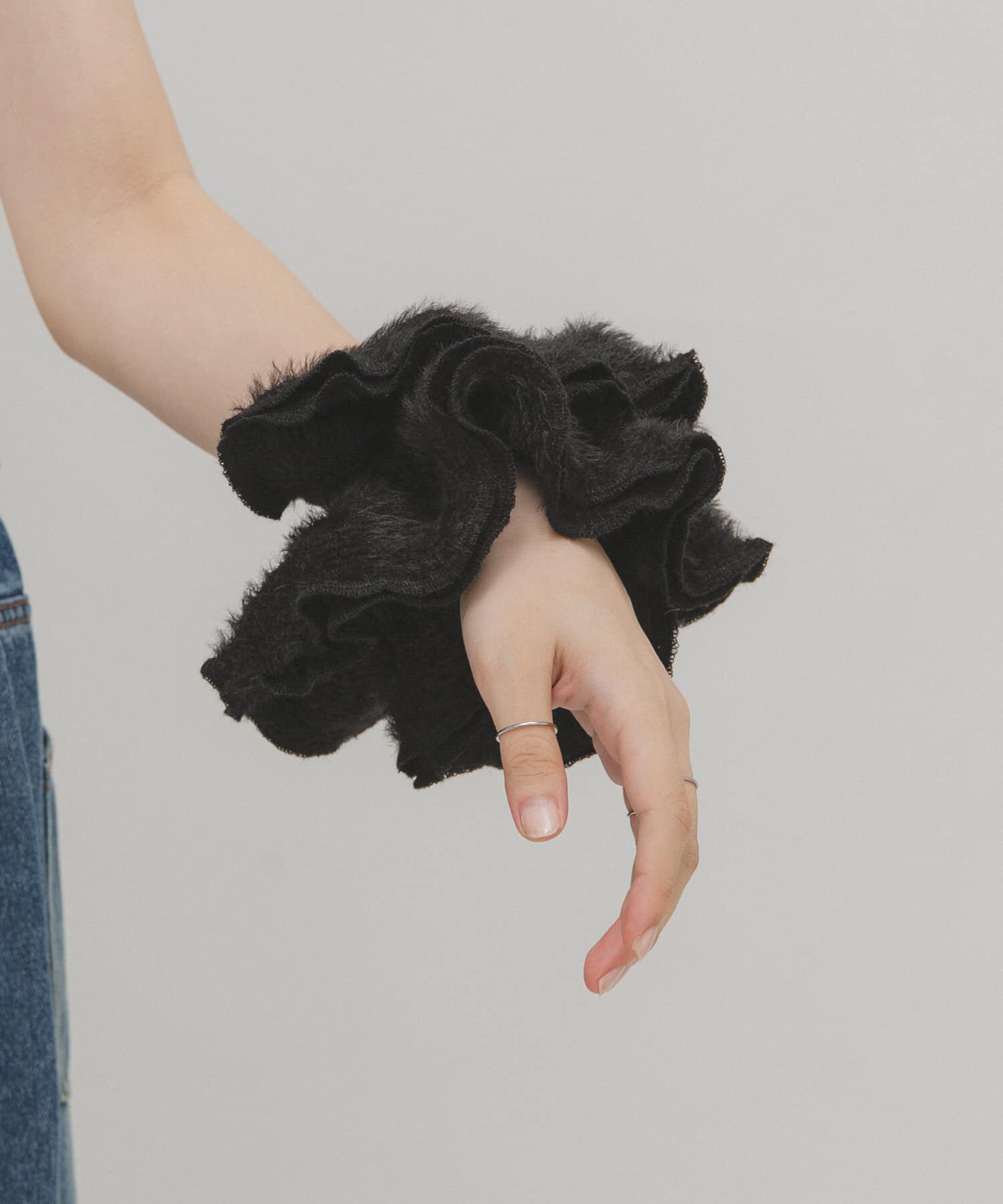  「ダブルフェザーシュシュ」|ヘアゴム・シュシュ|ブラック