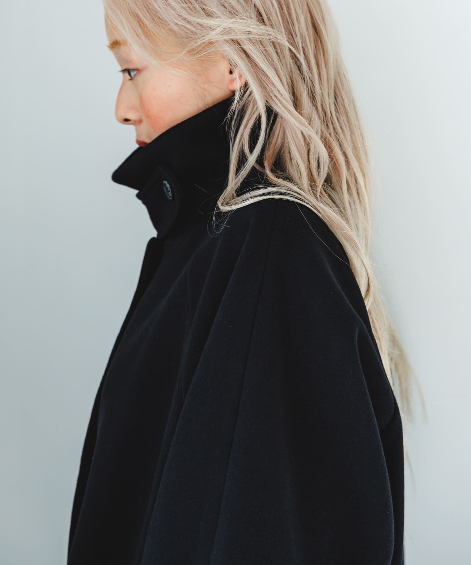  「ステンカラーコクーンロングコート」|ステンカラーコート|