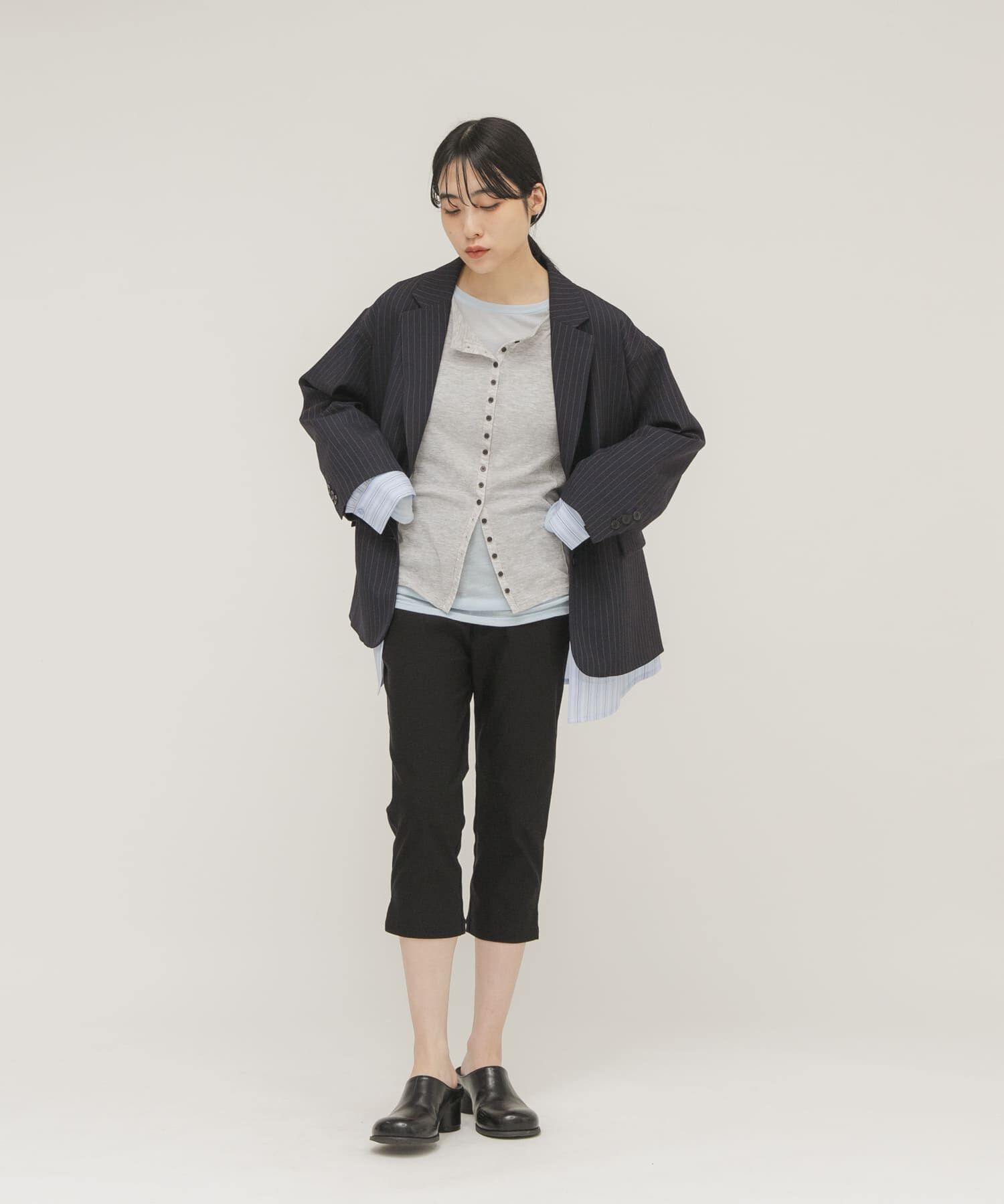  「バイカラーレイヤードカットソー」|Tシャツ・カットソー|