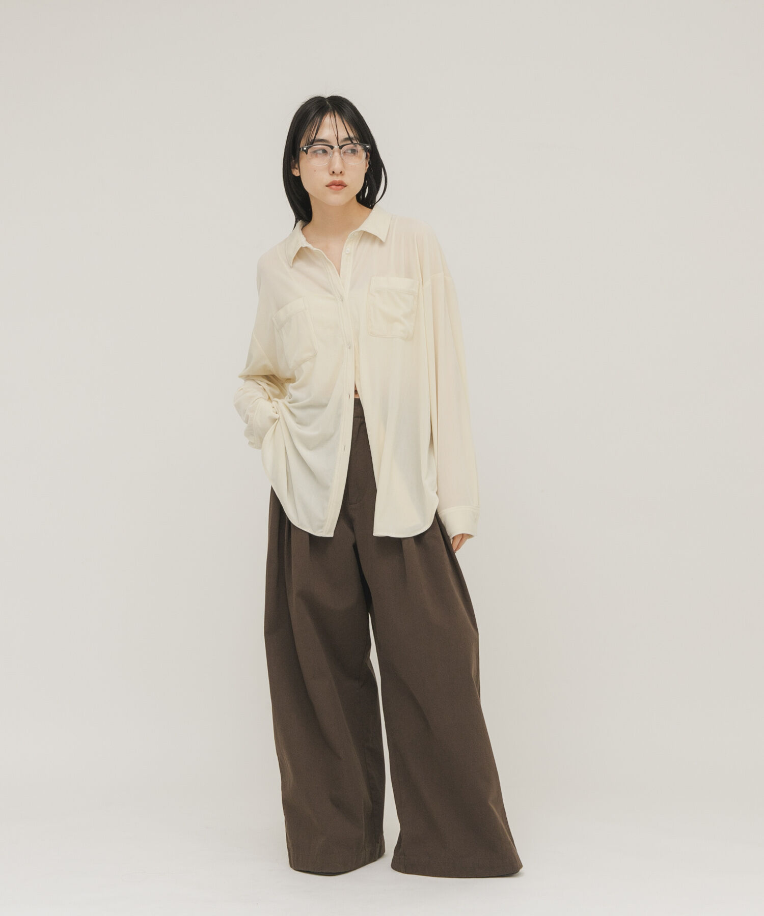  「シアーベロアルーズシャツ」|シャツ・ブラウス|