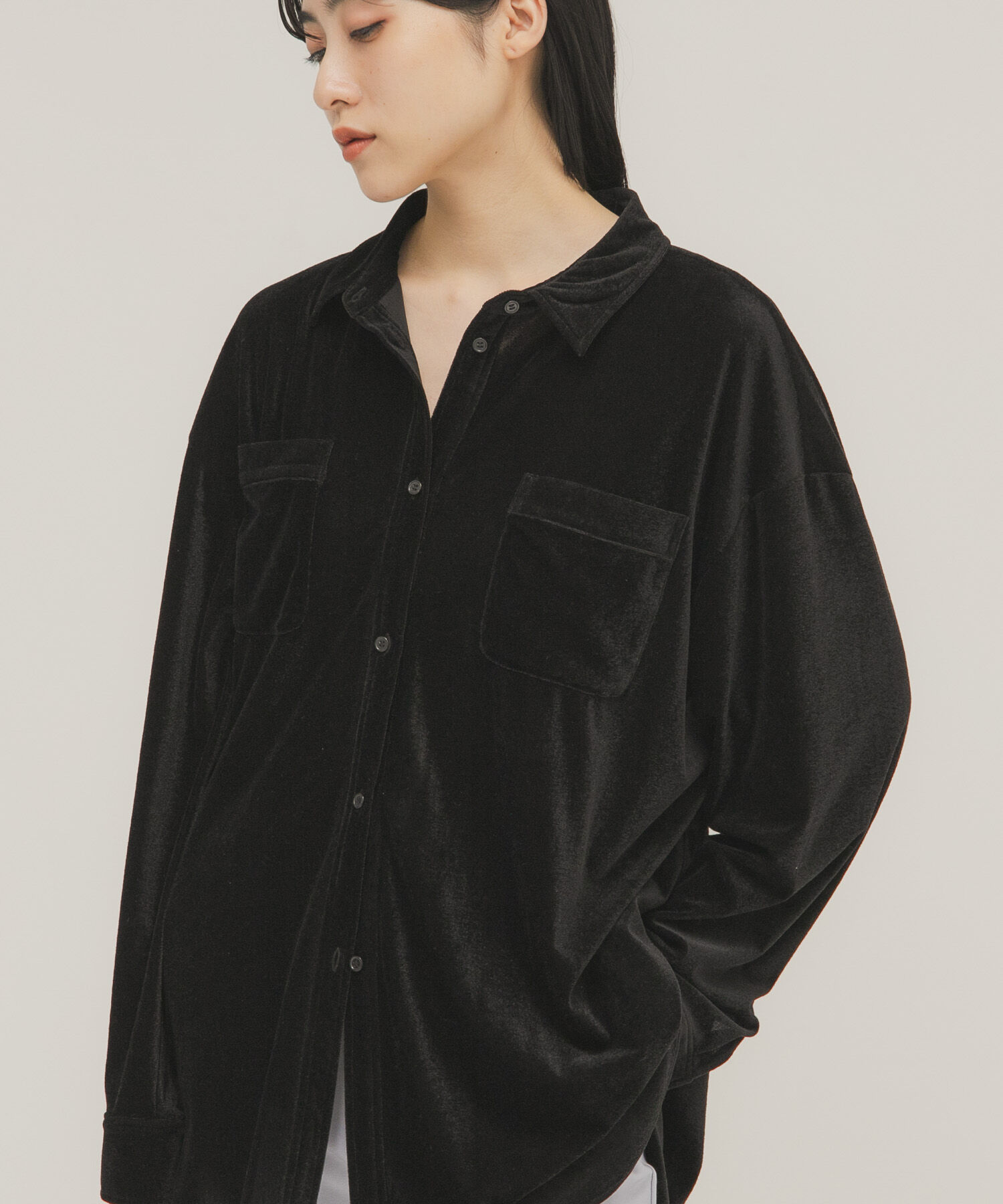  「シアーベロアルーズシャツ」|シャツ・ブラウス|