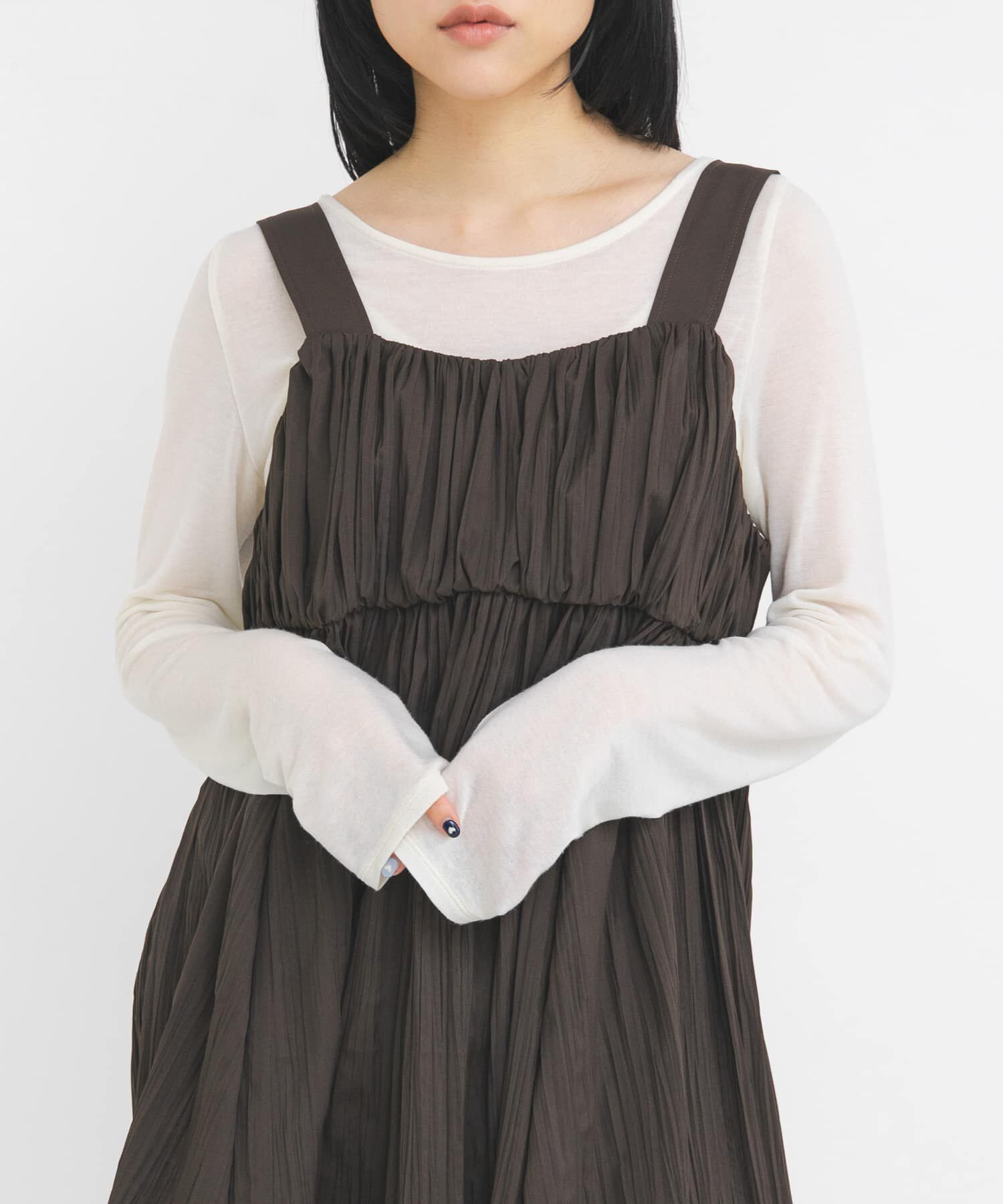  「タックドレープロンTEE」|Tシャツ・カットソー|アイボリー