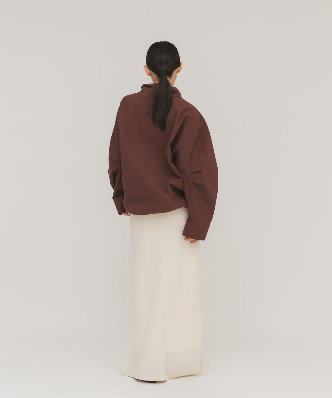  「スラントZIPアノラック」|ノーカラーコート|
