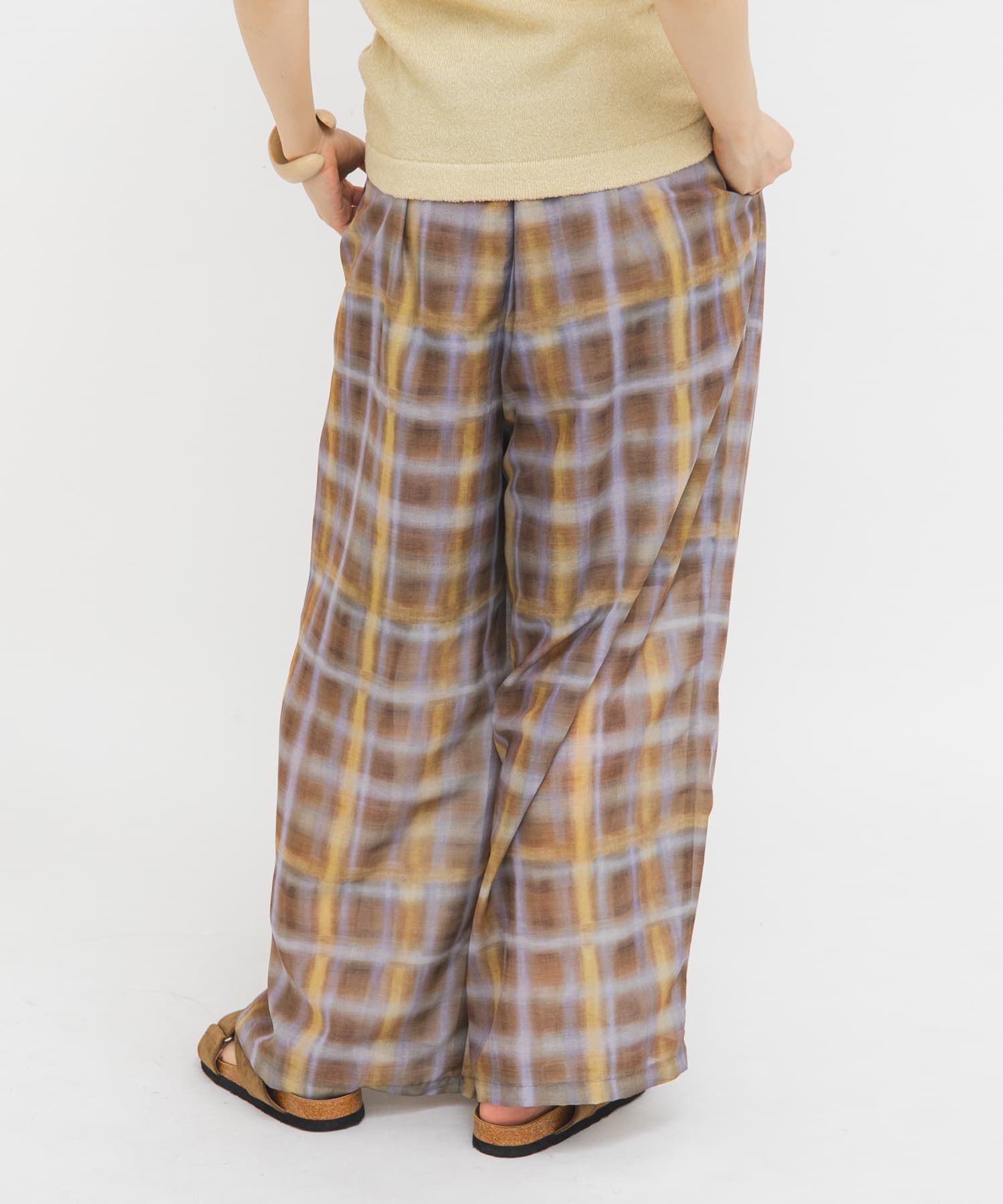  「シアーチェックWIDEパンツ」|その他|