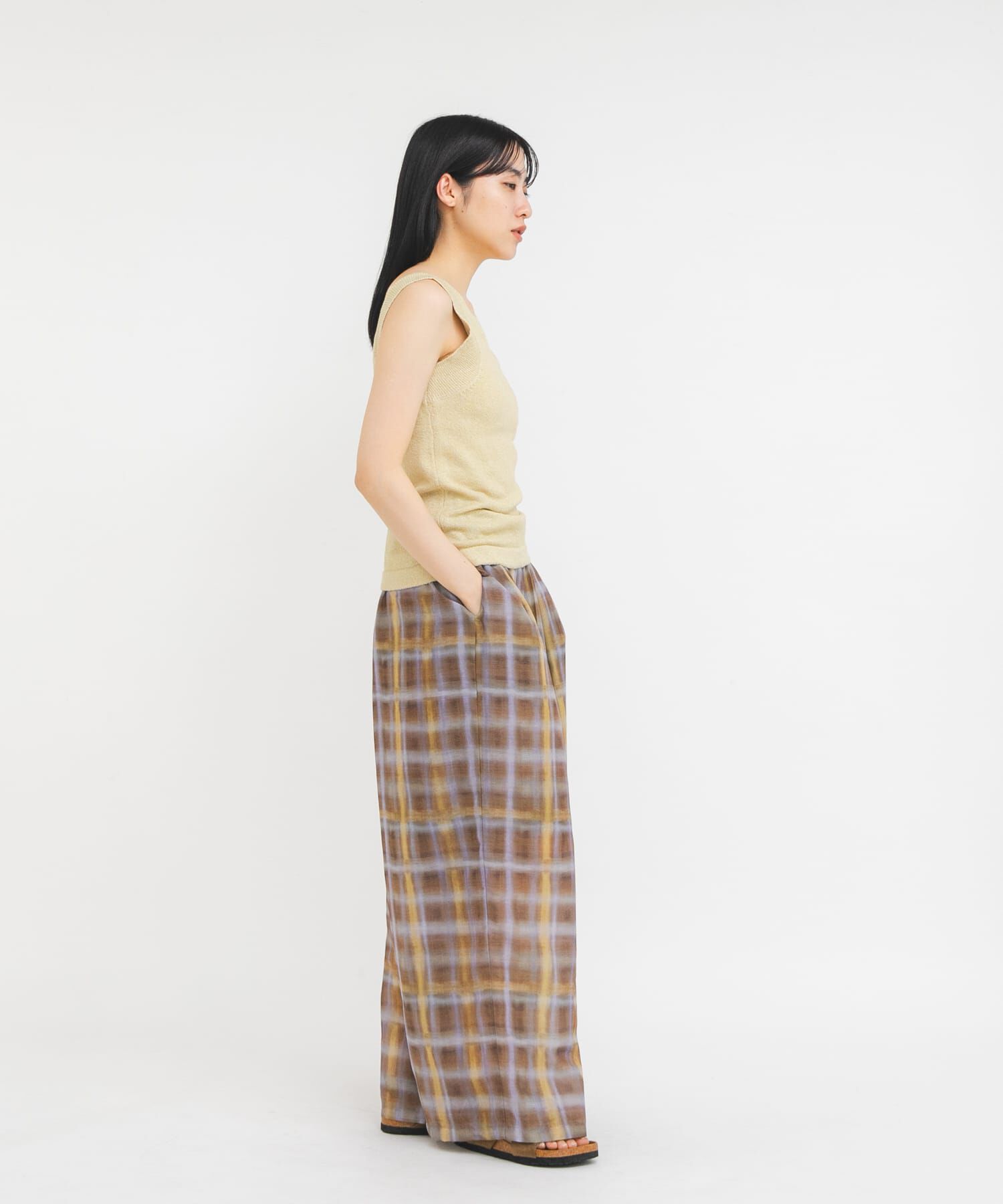  「シアーチェックWIDEパンツ」|その他|