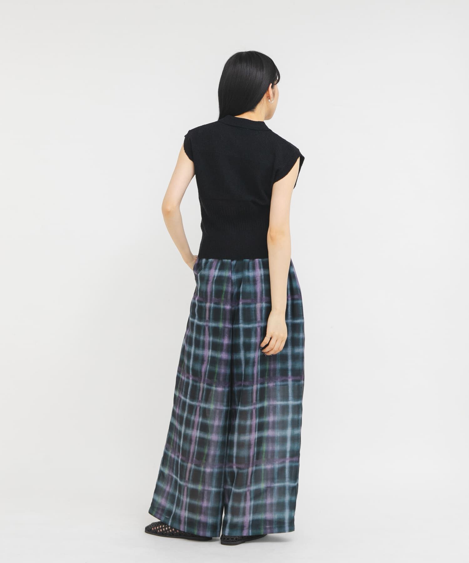  「シアーチェックWIDEパンツ」|その他|