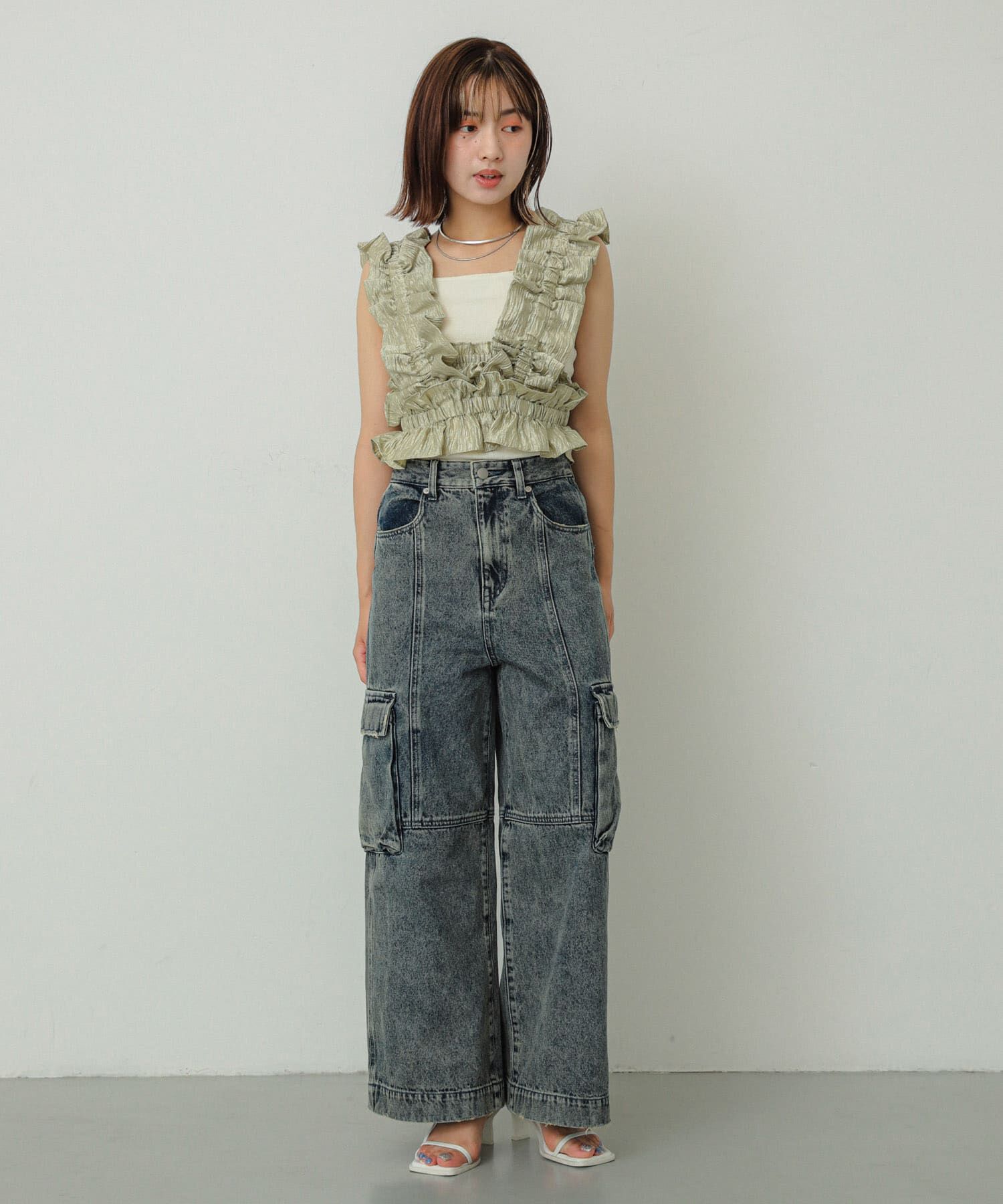 SENSE OF PLACE by URBAN RESEARCH「ヴィンテージデニムワイドパンツ」|デニム|