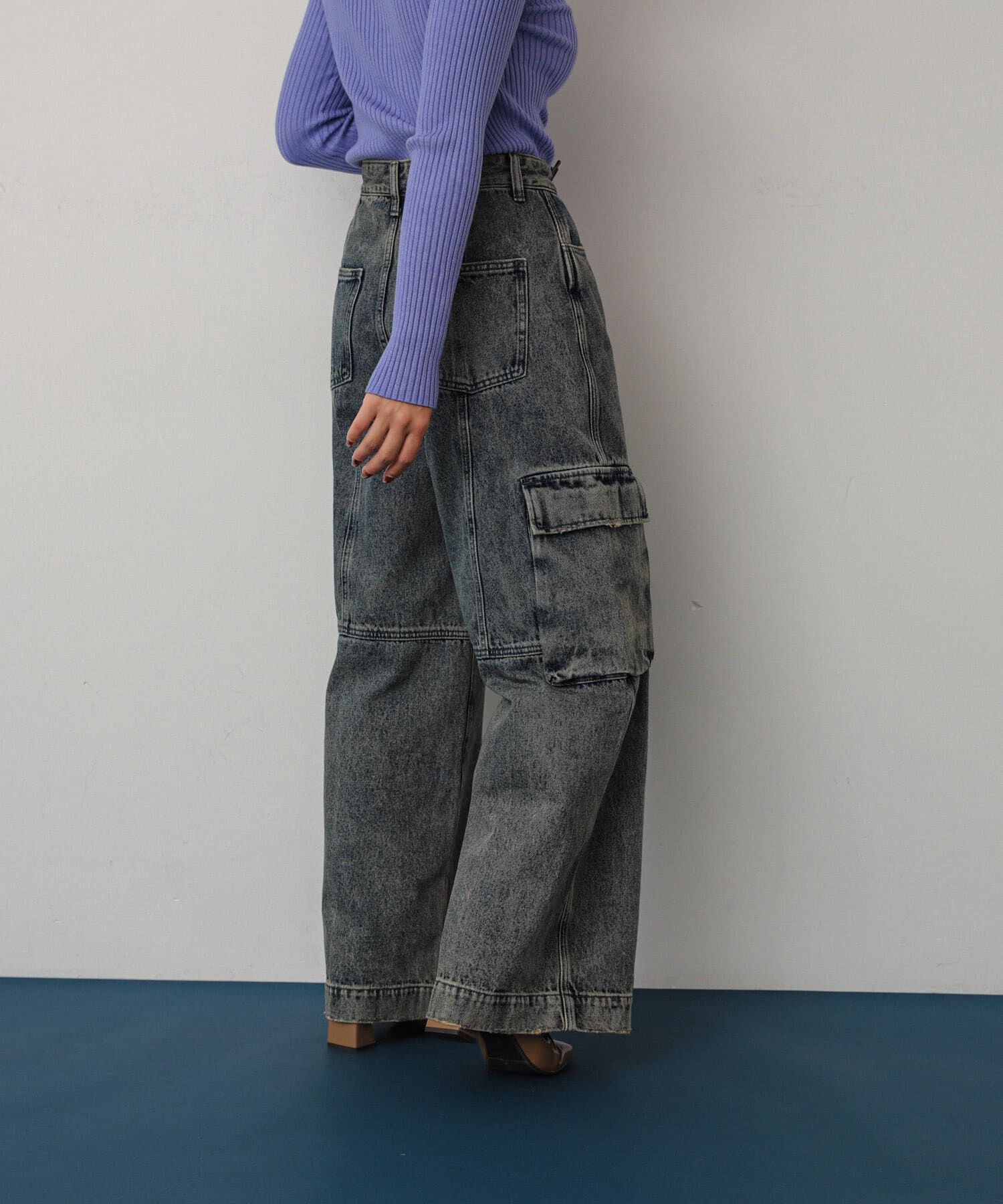 SENSE OF PLACE by URBAN RESEARCH「ヴィンテージデニムワイドパンツ」|デニム|