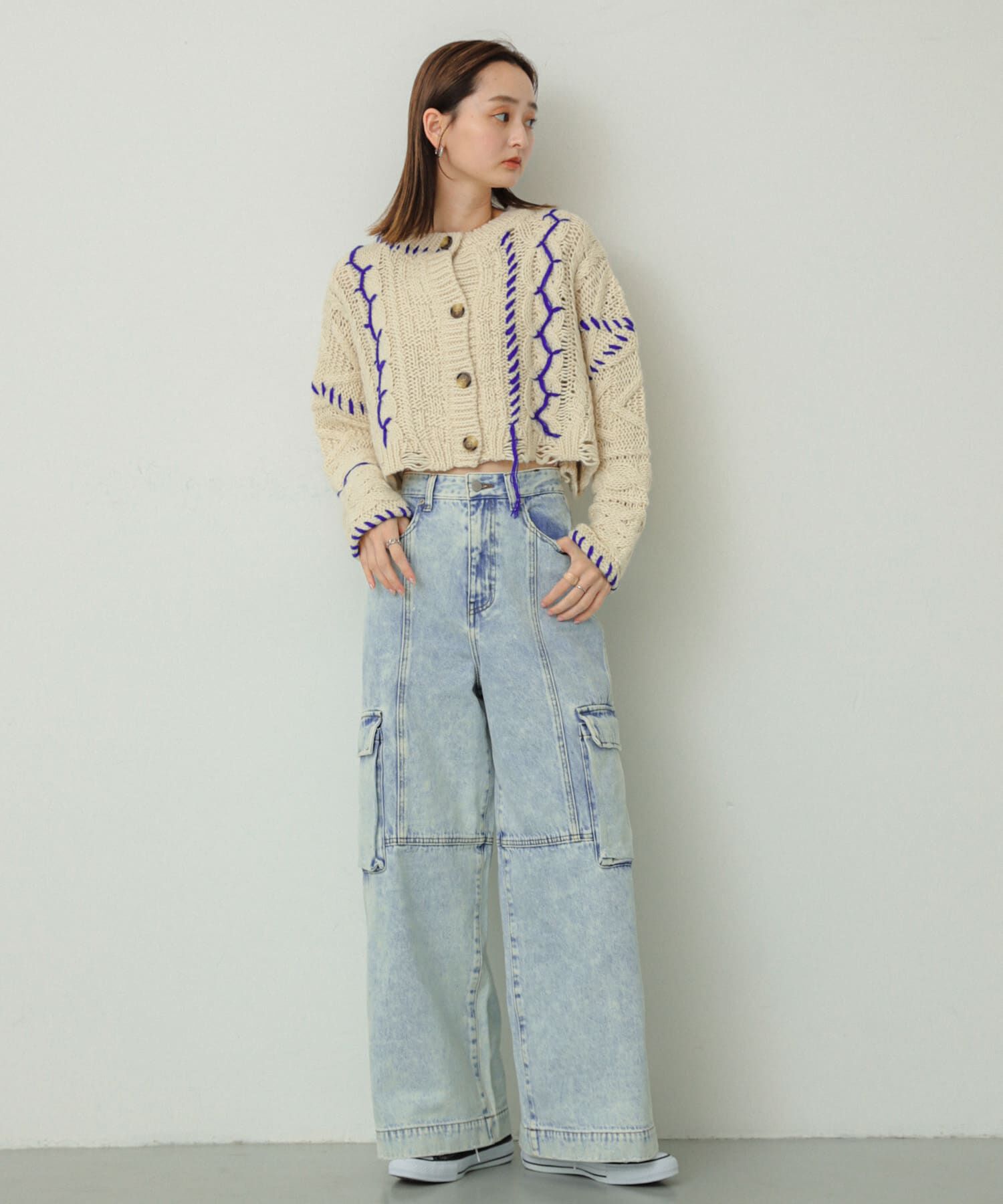 SENSE OF PLACE by URBAN RESEARCH「ヴィンテージデニムワイドパンツ」|デニム|