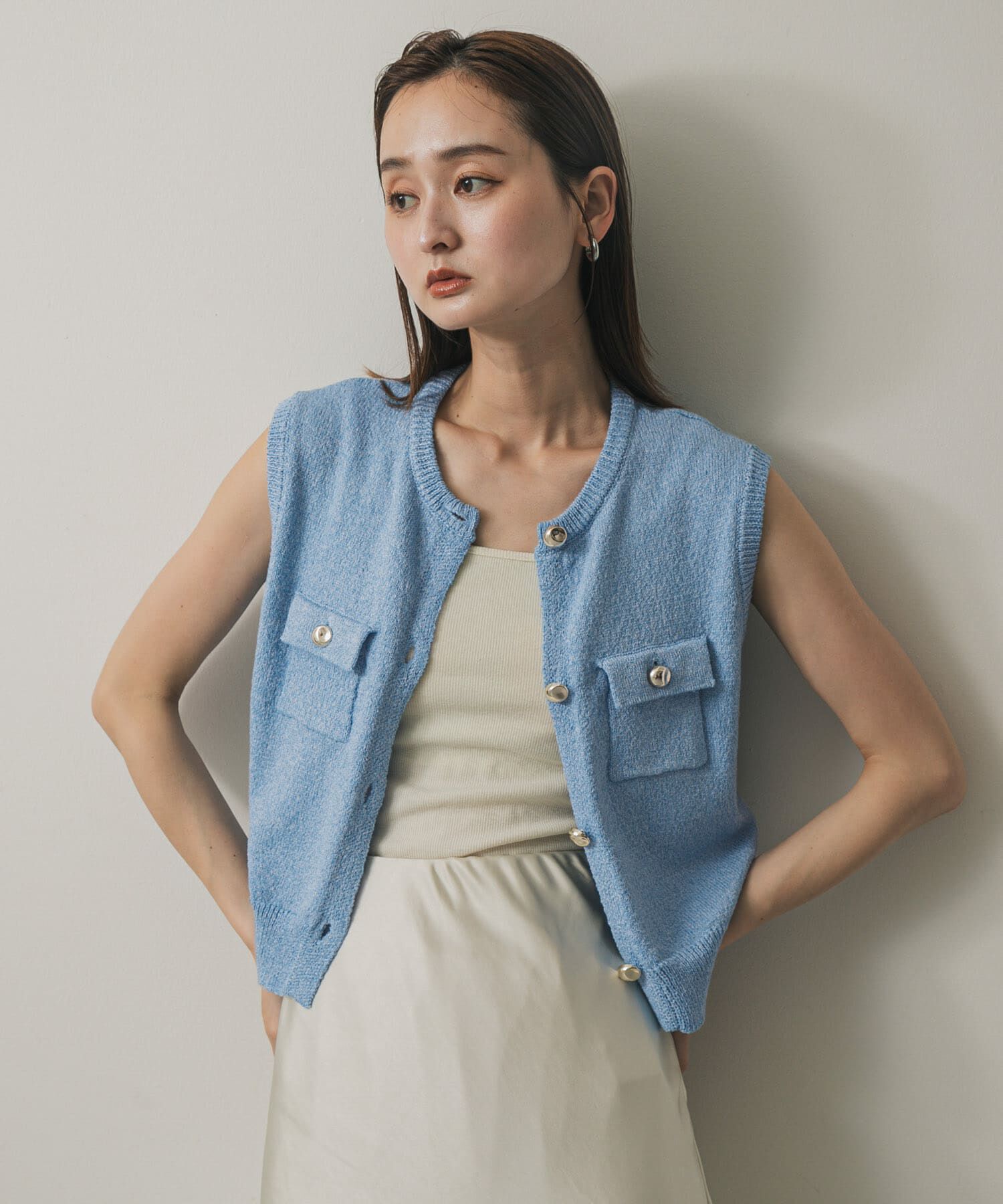 SENSE OF PLACE by URBAN RESEARCH「メタルボタンポケットベスト」|ベスト・ジレ|