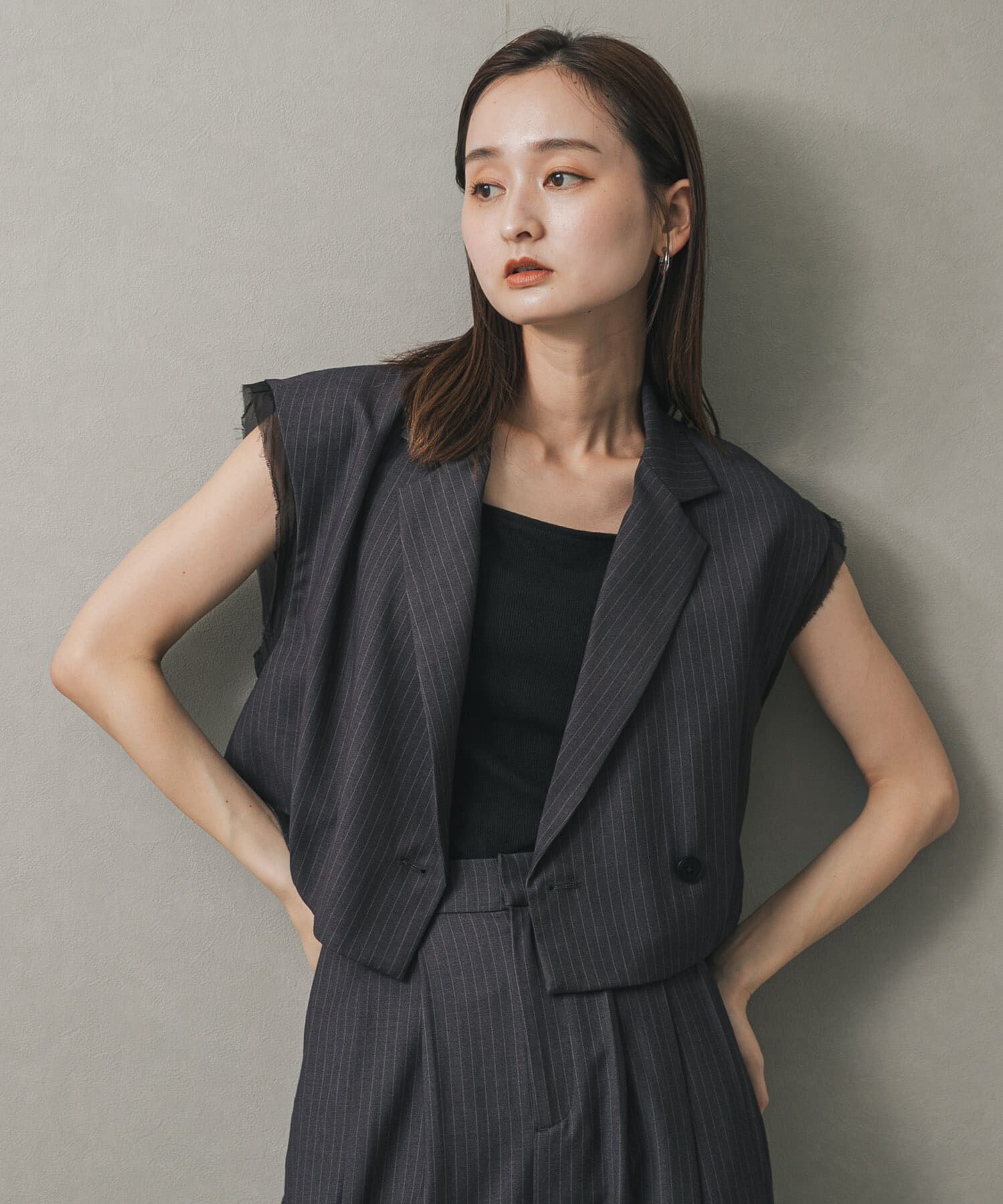 SENSE OF PLACE by URBAN RESEARCH「テーラードクロップドジレ」|ベスト・ジレ|