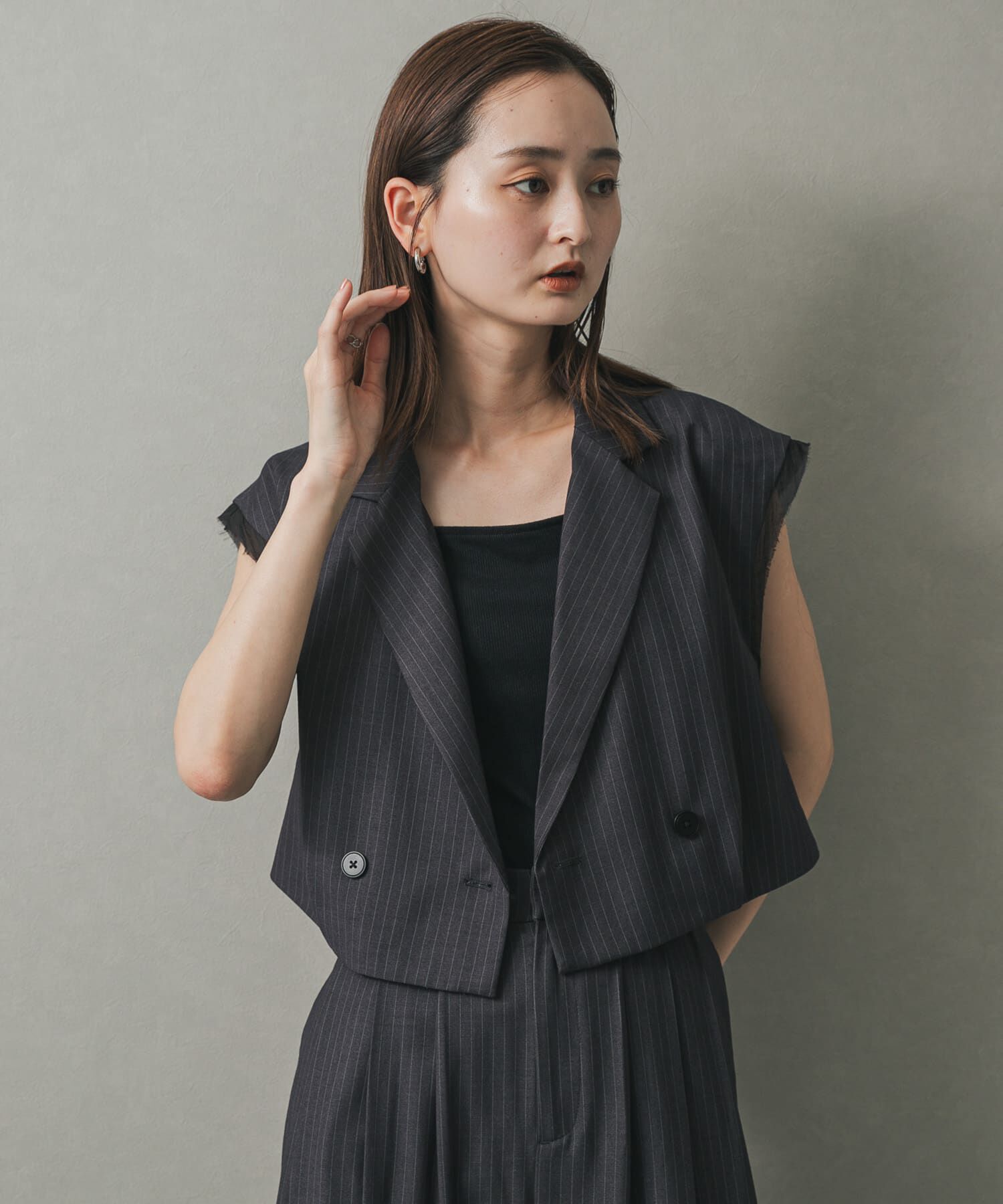 SENSE OF PLACE by URBAN RESEARCH「テーラードクロップドジレ」|ベスト・ジレ|