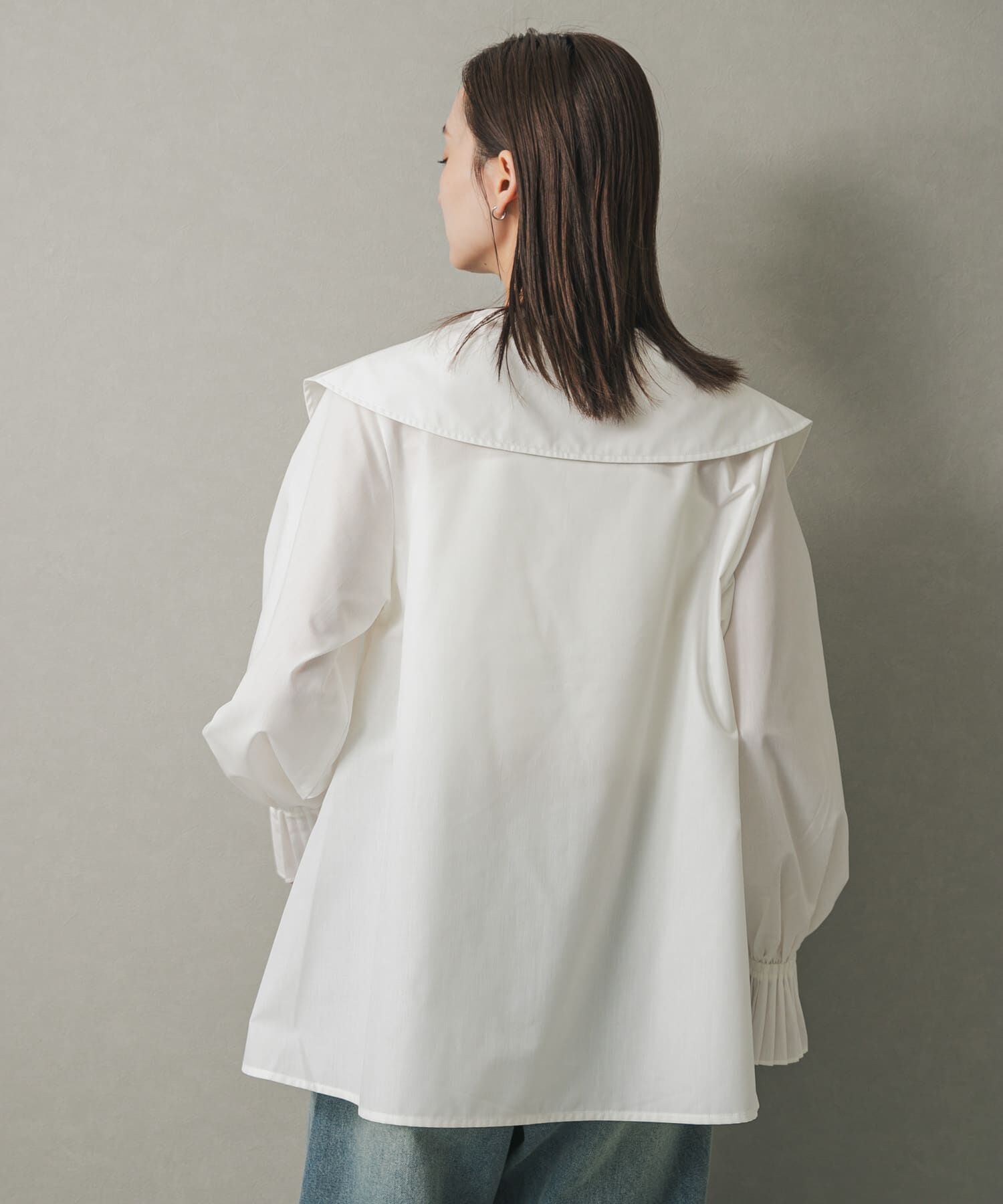 SENSE OF PLACE by URBAN RESEARCH「ビッグカラーカフスプリーツブラウス」|シャツ・ブラウス|