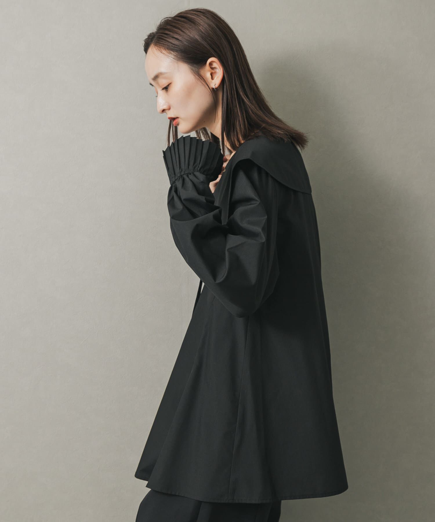 SENSE OF PLACE by URBAN RESEARCH「ビッグカラーカフスプリーツブラウス」|シャツ・ブラウス|