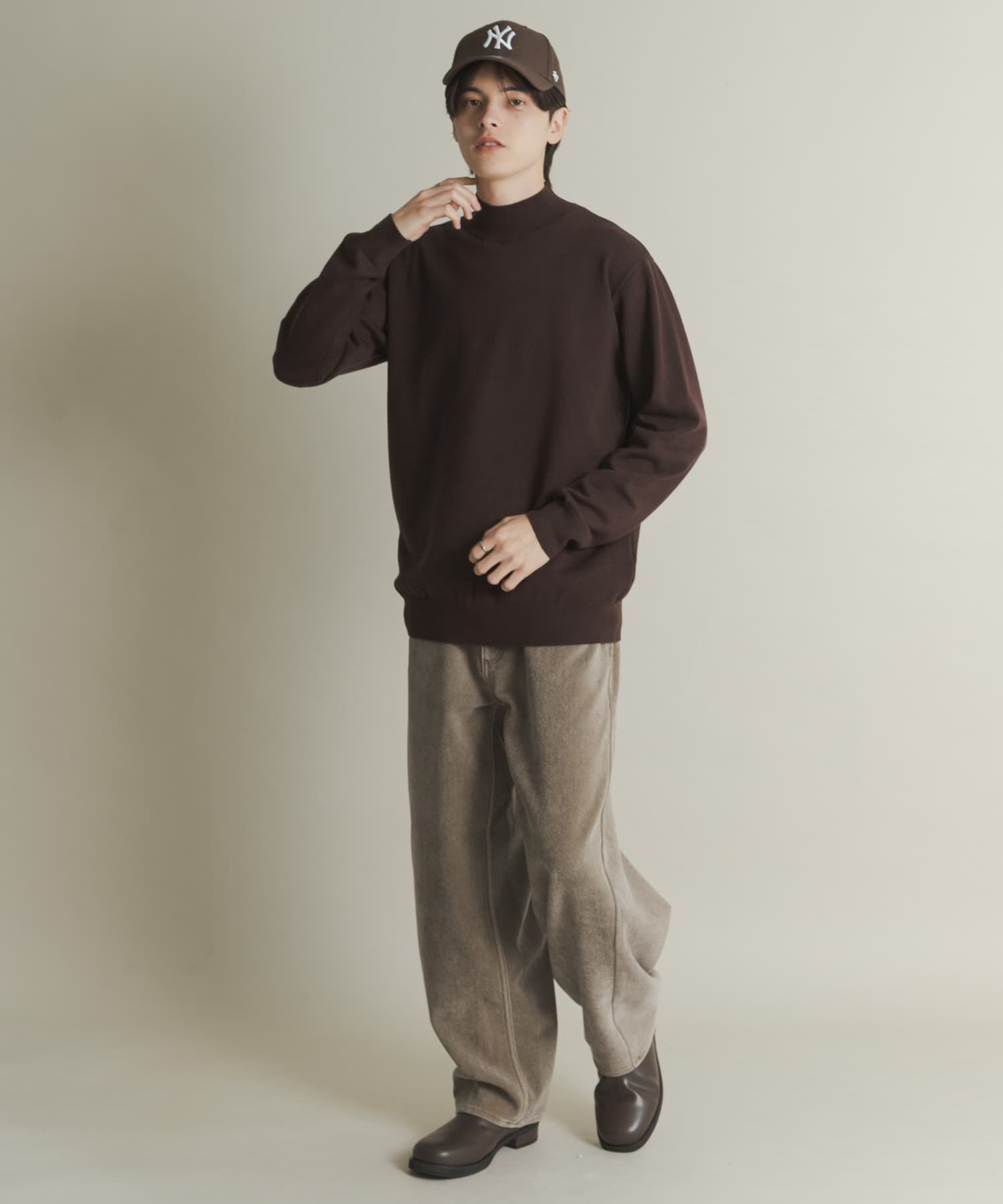 SENSE OF PLACE by URBAN RESEARCH「『一部WEB限定カラー』『洗濯可/毛玉防止』ストレッチモックネックニット」|ニット・セーター|