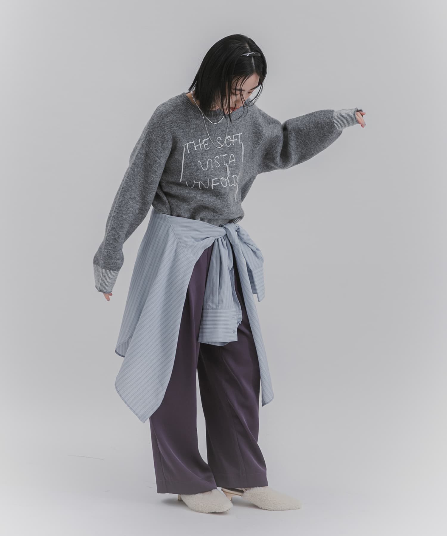 SENSE OF PLACE by URBAN RESEARCH「ロゴシシュウバイカラーリブニット」|ニット・セーター|