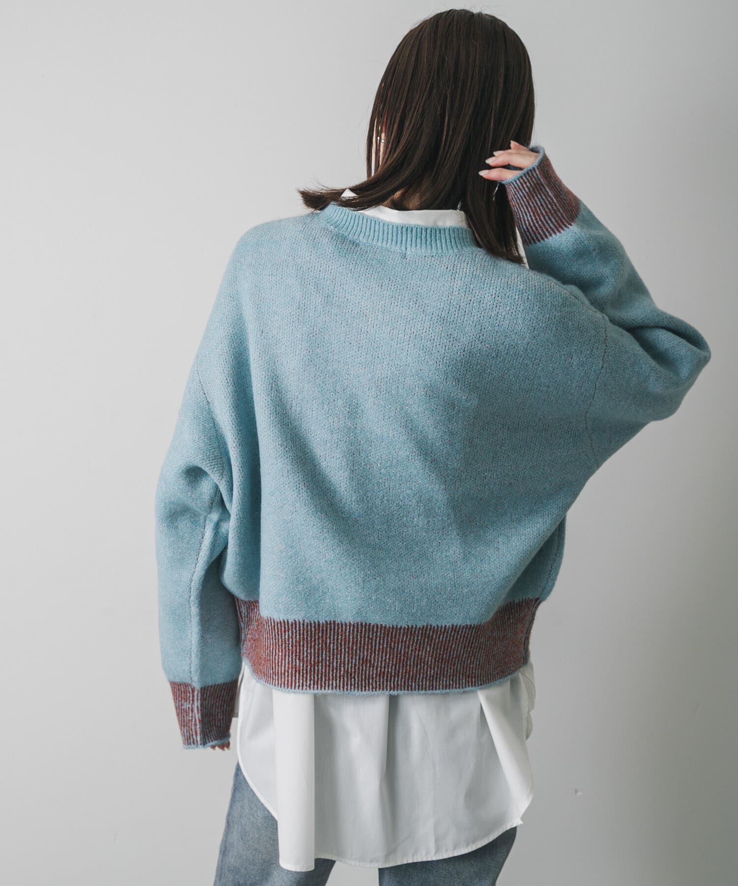 SENSE OF PLACE by URBAN RESEARCH「ロゴシシュウバイカラーリブニット」|ニット・セーター|