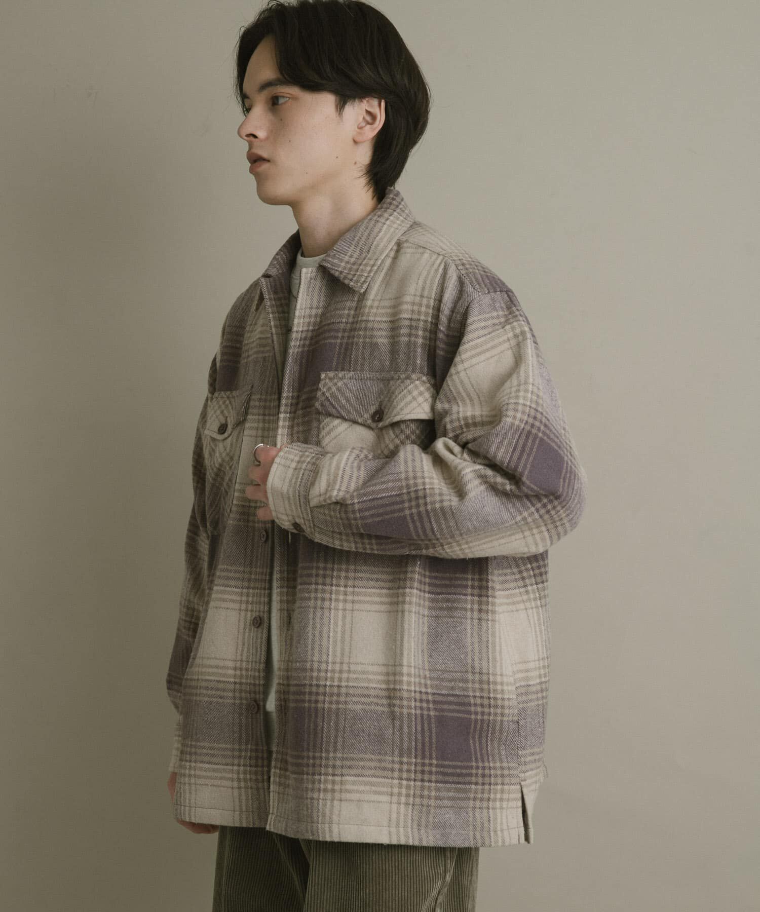 SENSE OF PLACE by URBAN RESEARCH「ブラッシュドヘビーネルチェックシャツ」|シャツ・ブラウス|