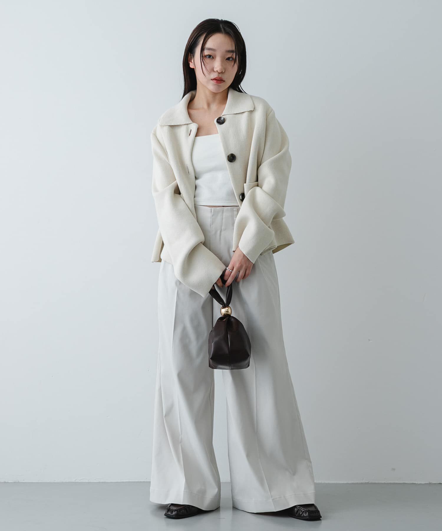 SENSE OF PLACE by URBAN RESEARCH「『洗濯可』ビックボタンニットジャケット」|ニット・セーター|