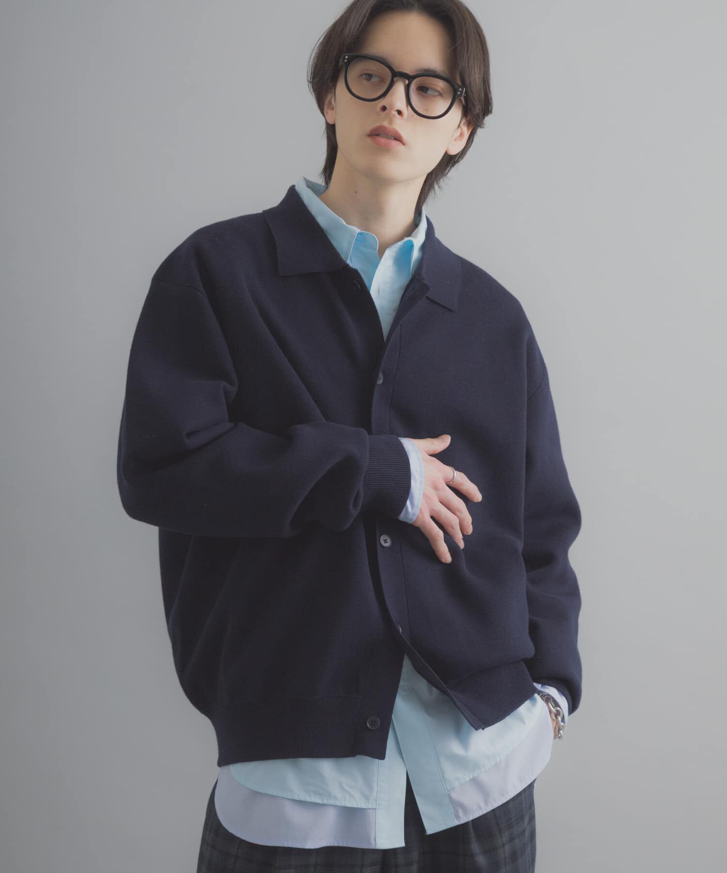 SENSE OF PLACE by URBAN RESEARCH「『ユニセックス』『洗濯可』スウェットライクポロカーディガン」|カーディガン|