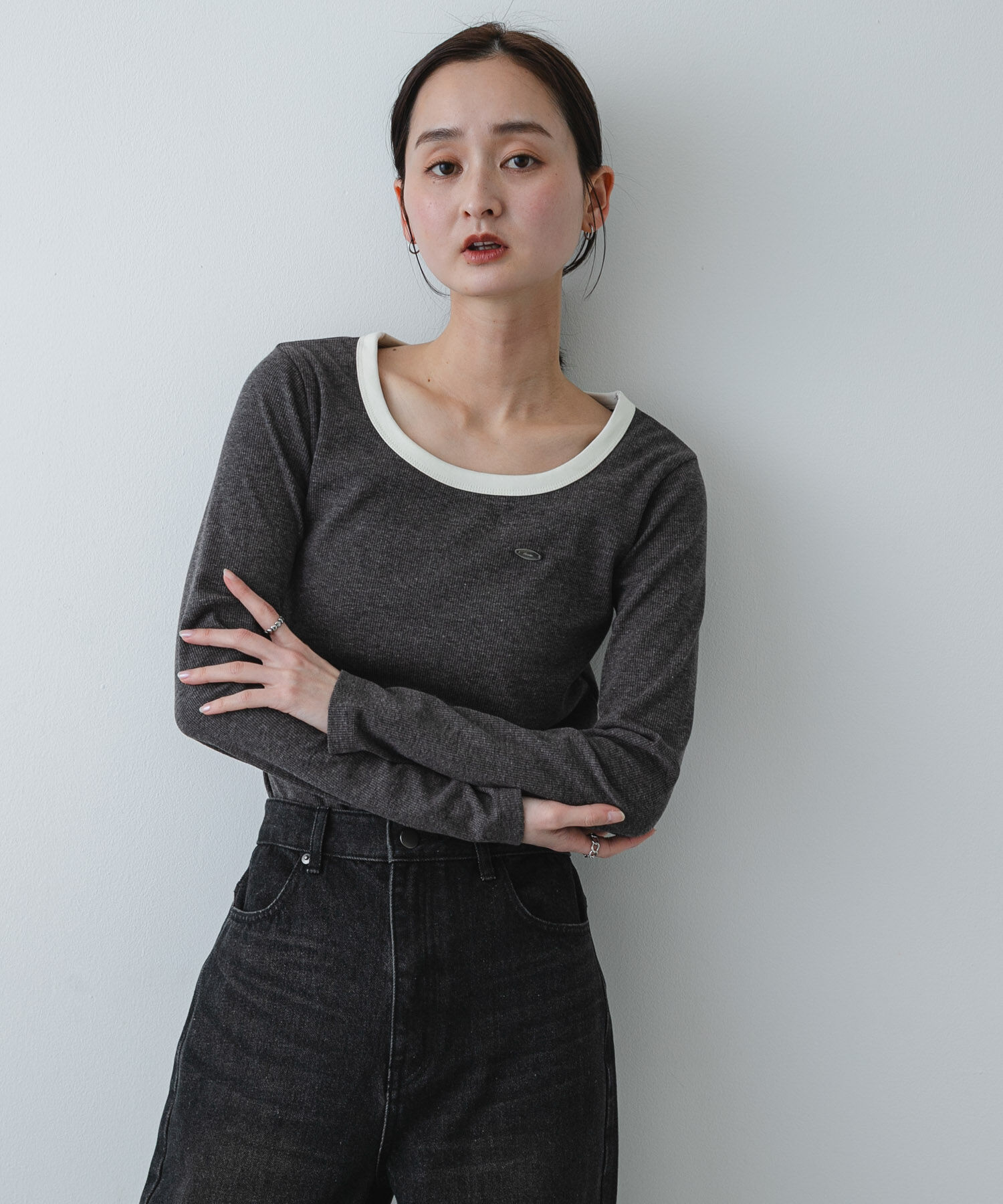 SENSE OF PLACE by URBAN RESEARCH「ラウンドネックリブTシャツ」|Tシャツ・カットソー|