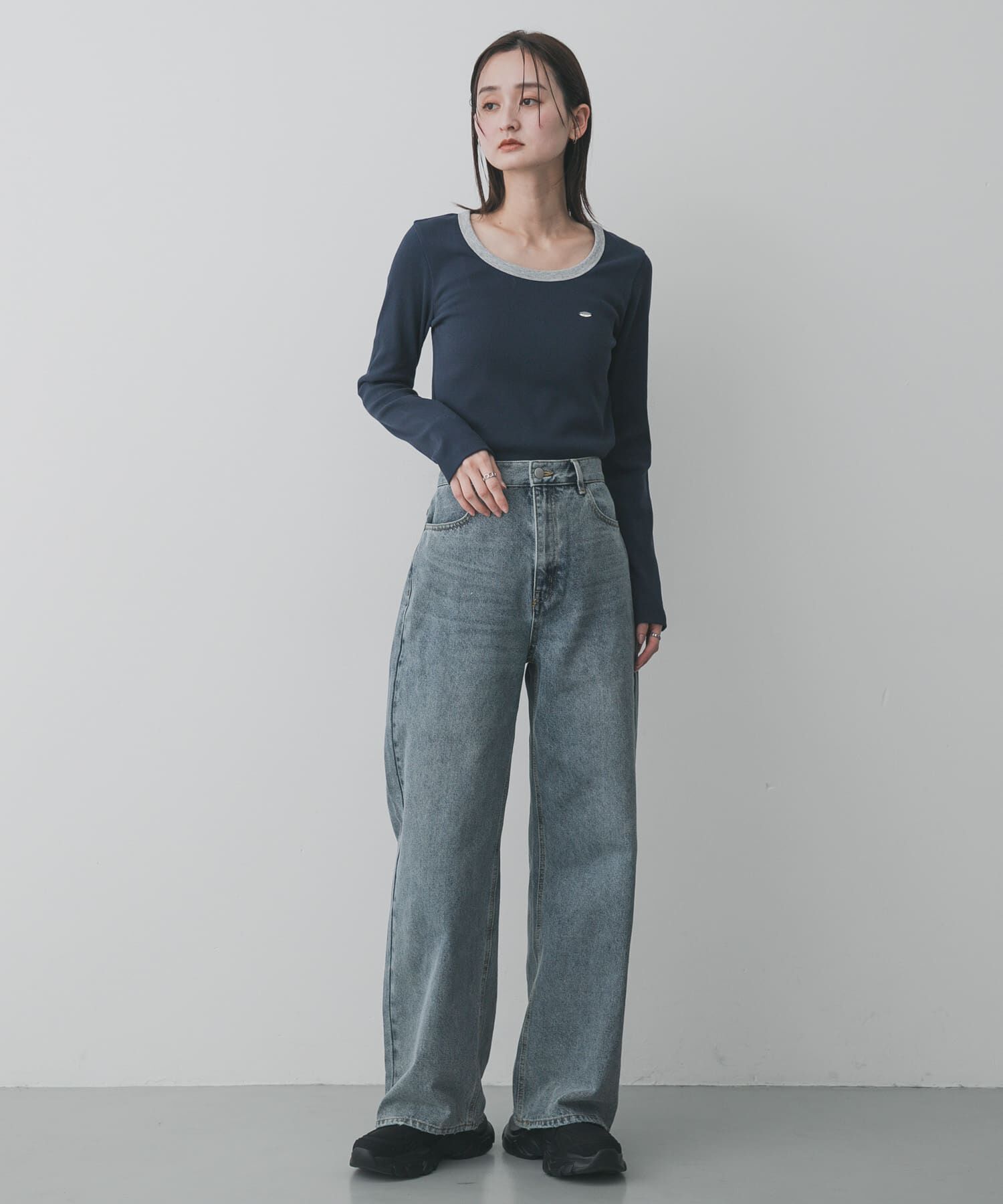 SENSE OF PLACE by URBAN RESEARCH「ラウンドネックリブTシャツ」|Tシャツ・カットソー|