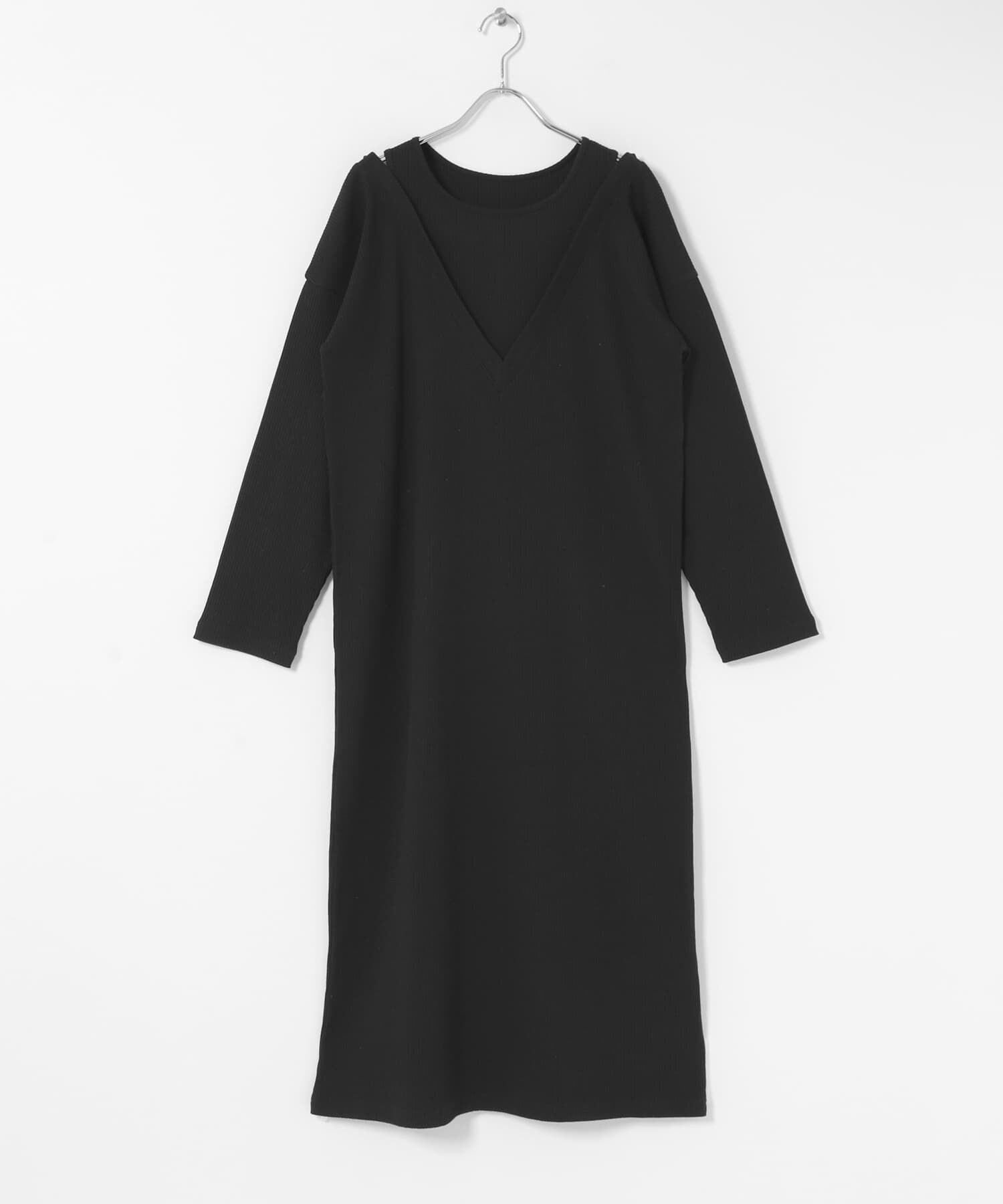 SENSE OF PLACE by URBAN RESEARCH「レイヤードネックリブワンピース」|ワンピース|