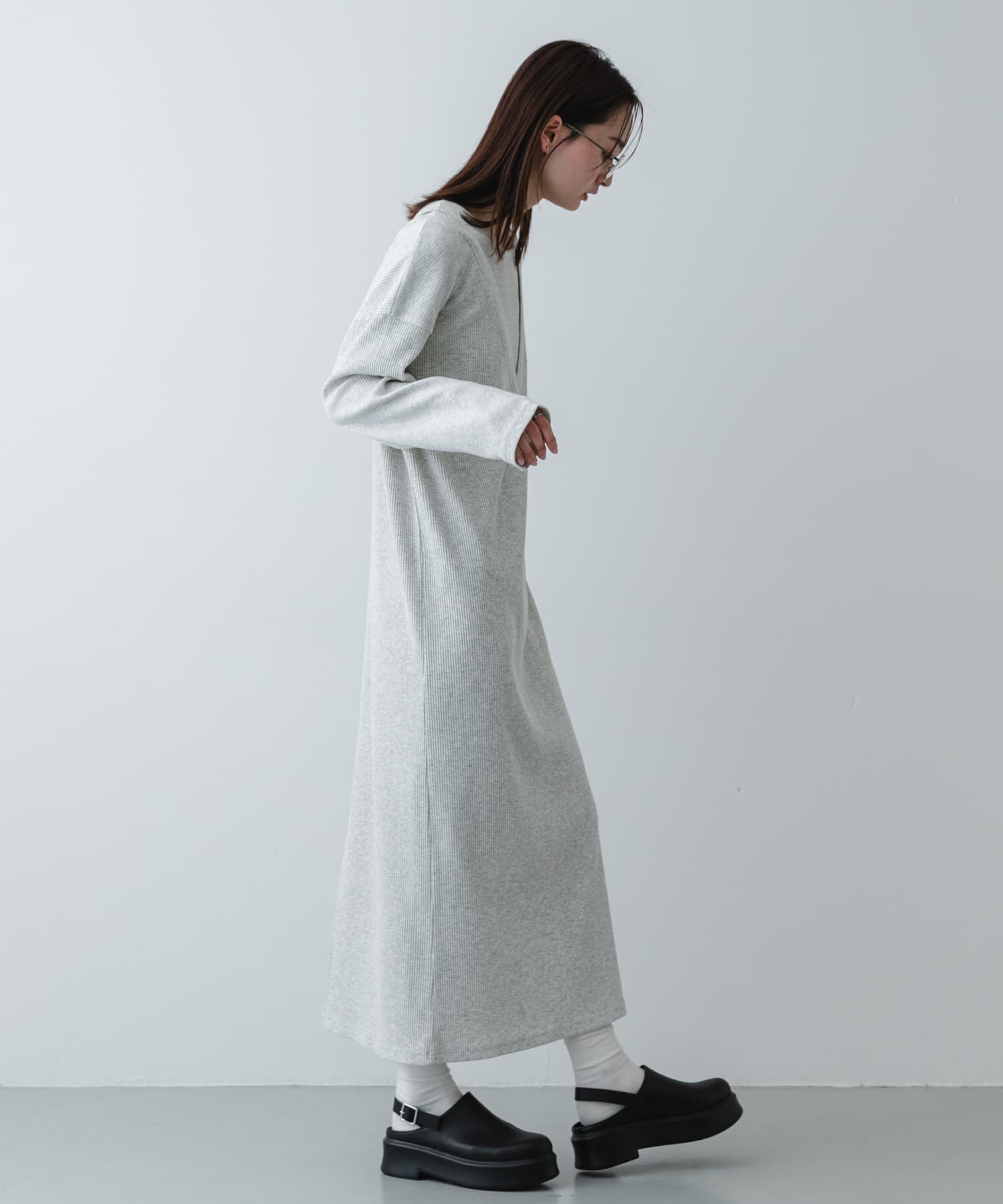 SENSE OF PLACE by URBAN RESEARCH「レイヤードネックリブワンピース」|ワンピース|