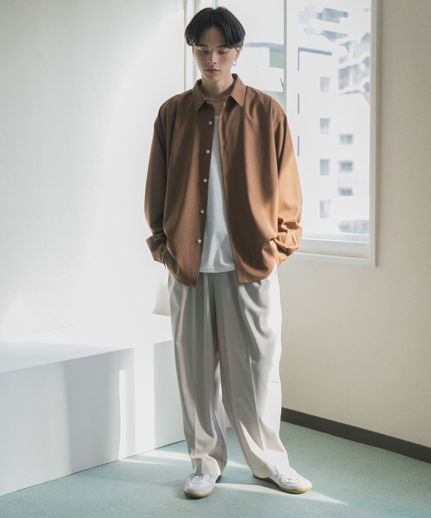 SENSE OF PLACE by URBAN RESEARCH「マイクロチェックレギュラーカラーシャツ」|シャツ・ブラウス|