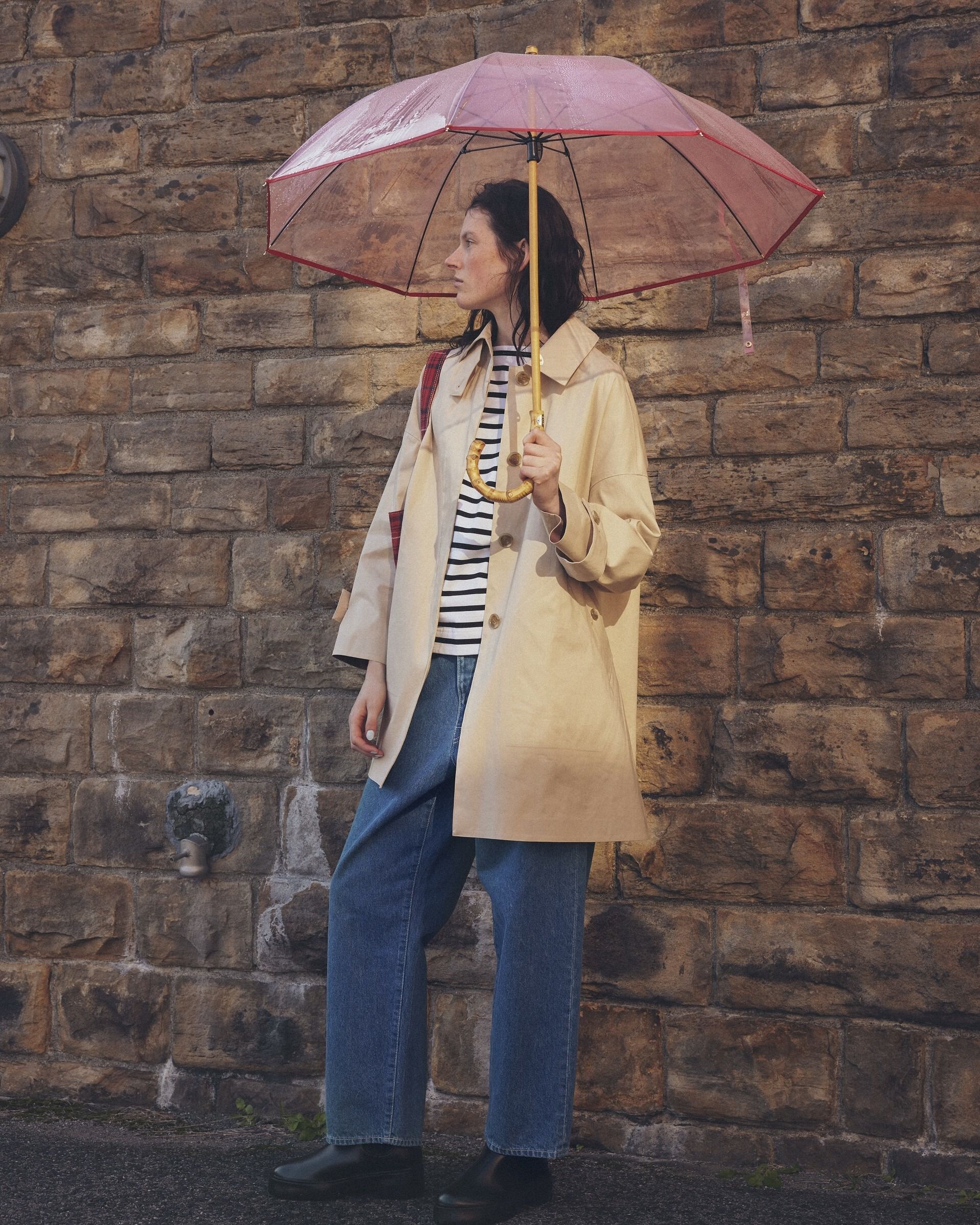 Traditional Weatherwear「CLEAR UMBRELLA BAMBOO LITE」|傘|