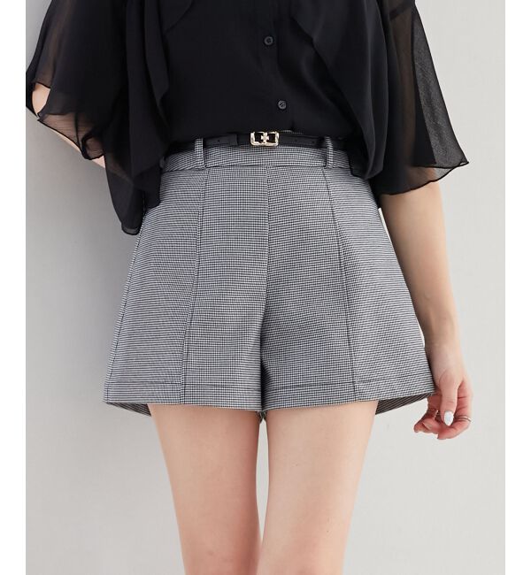 MAJESTICLEGON「ベルト付きショートパンツ」|その他|ブラック柄