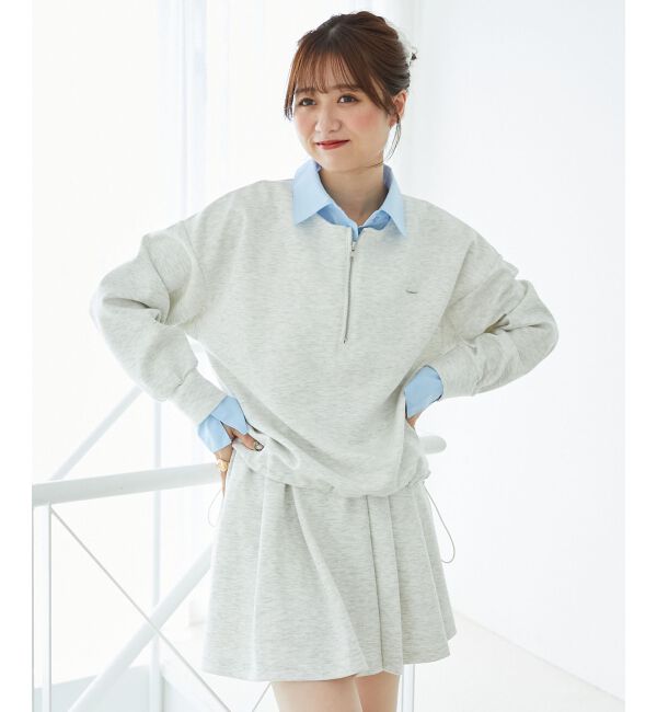  「レイヤード風スウェットセットアップ」|ワンピース|オートミール