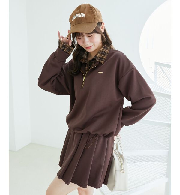  「レイヤード風スウェットセットアップ」|ワンピース|