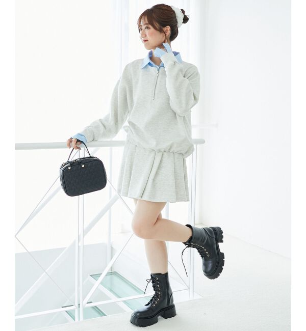  「レイヤード風スウェットセットアップ」|ワンピース|