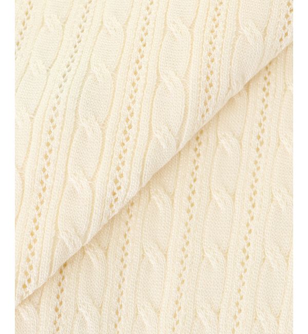  「バイカラーケーブルニットカーデ」|カーディガン|