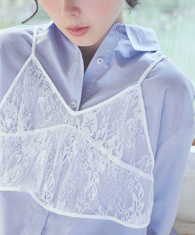 earth music&ecology「SET2点レースビスチェ＋シャツ」|シャツ・ブラウス|