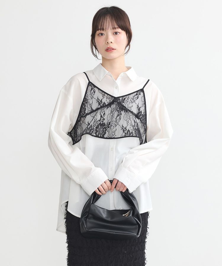 earth music&ecology「SET2点レースビスチェ＋シャツ」|シャツ・ブラウス|