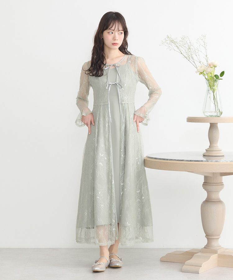 earth music&ecology「SET2点レースワンピース＋キャミワンピース」|ワンピース|