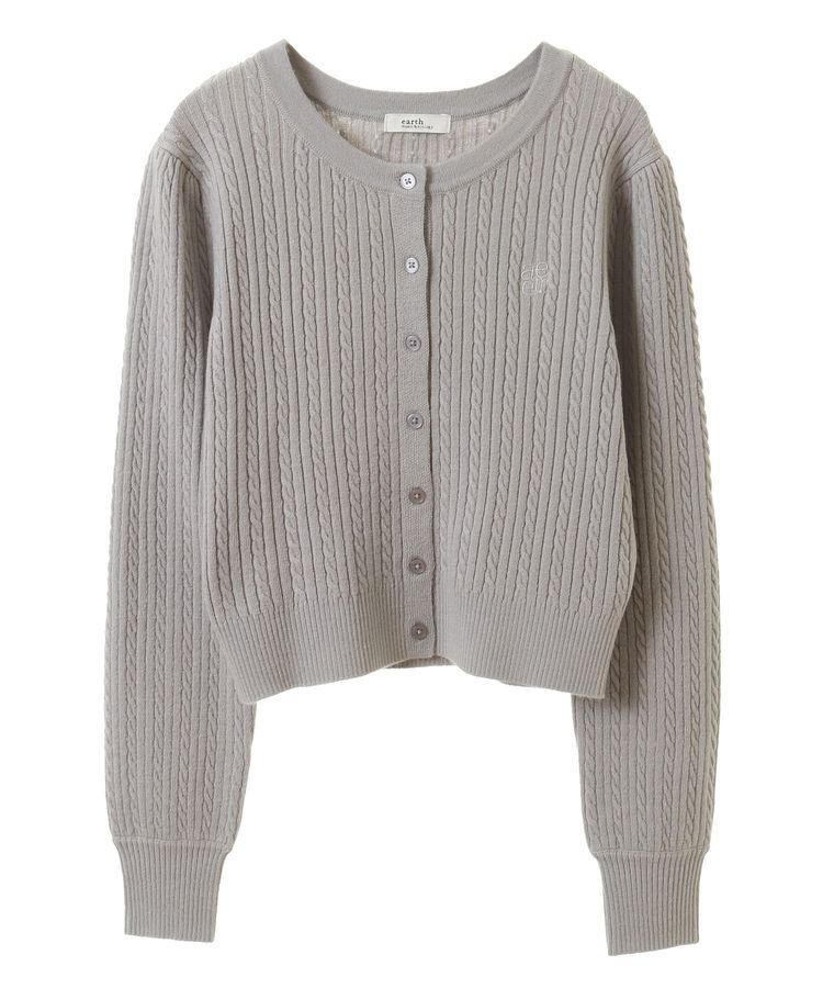 earth music&ecology「ミニケーブルコンパクトカーディガン」|カーディガン|