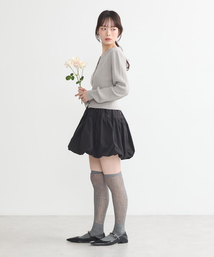 earth music&ecology「ミニケーブルコンパクトカーディガン」|カーディガン|