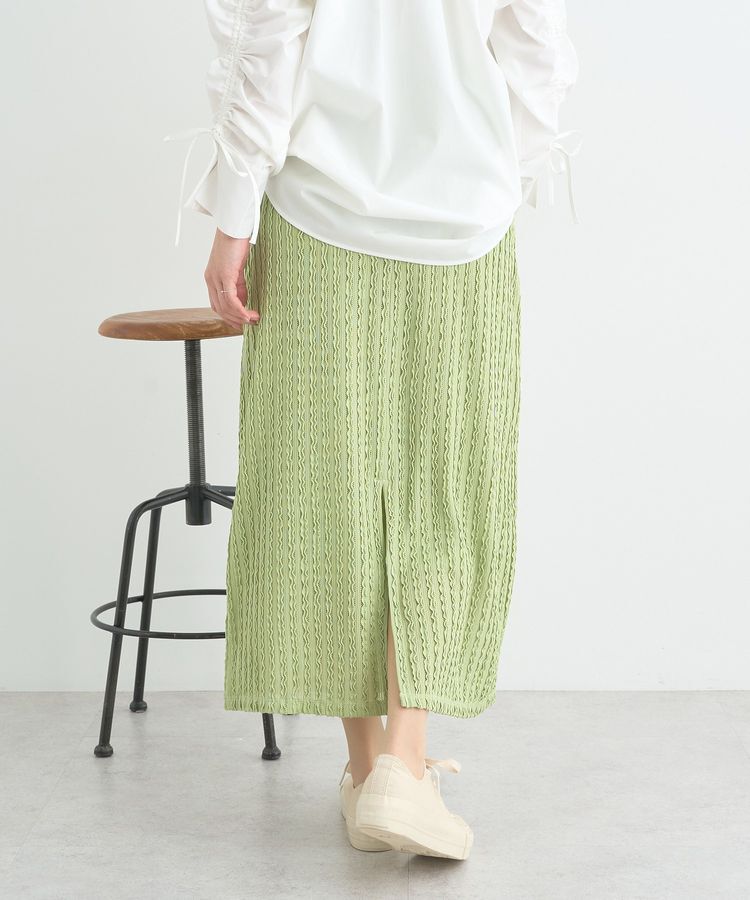 earth music&ecology「ベルティカルフリルナロースカート」|タイト|